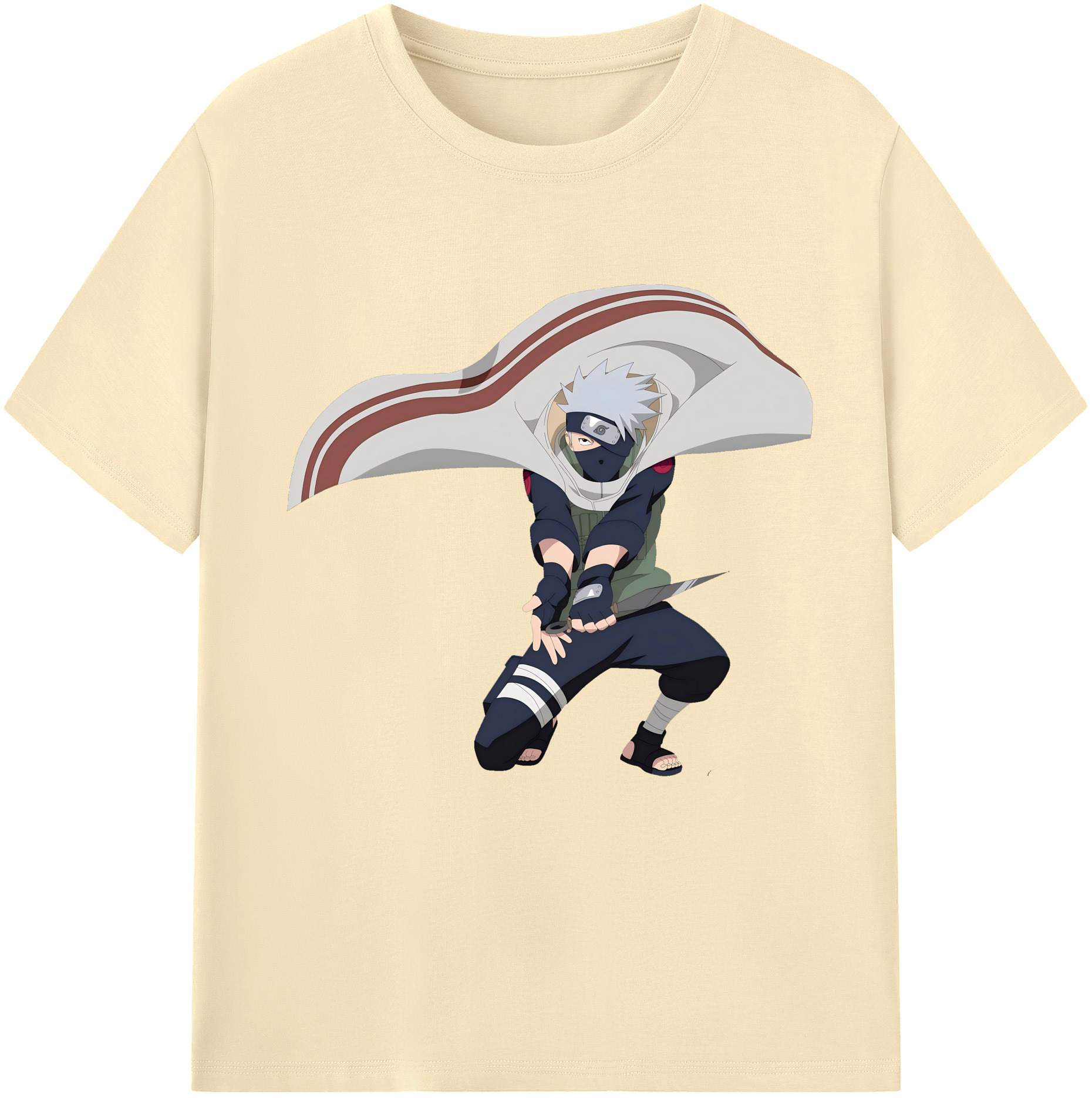 NARUTO -ナルト- はたけ カカシ Hatake Kakashi 綿100％半袖Tシャツ（フロントプリント）