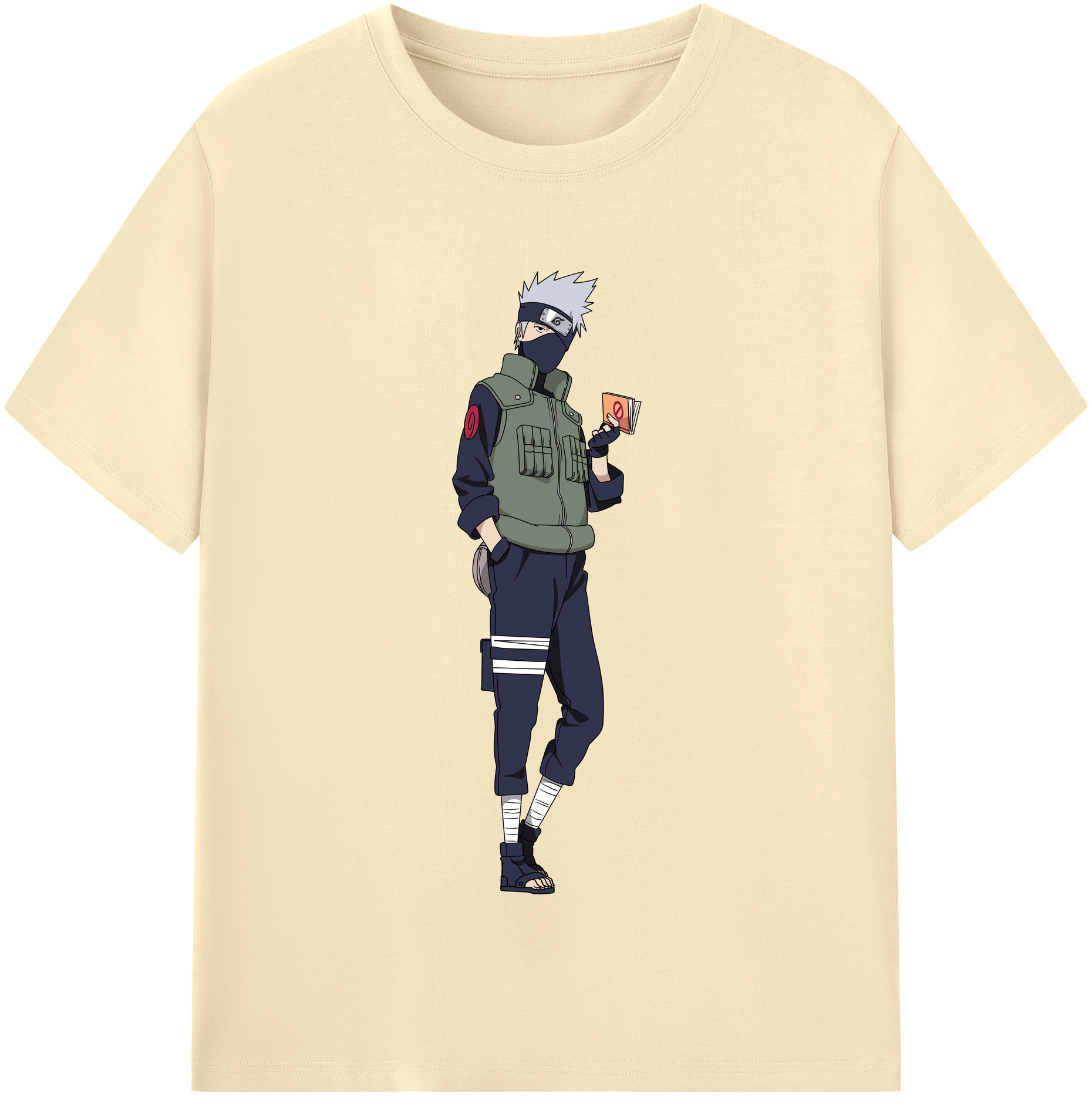 （画像用） NARUTO -ナルト- はたけ カカシ Hatake Kakashi 綿100％半袖Tシャツ（フロントプリント）