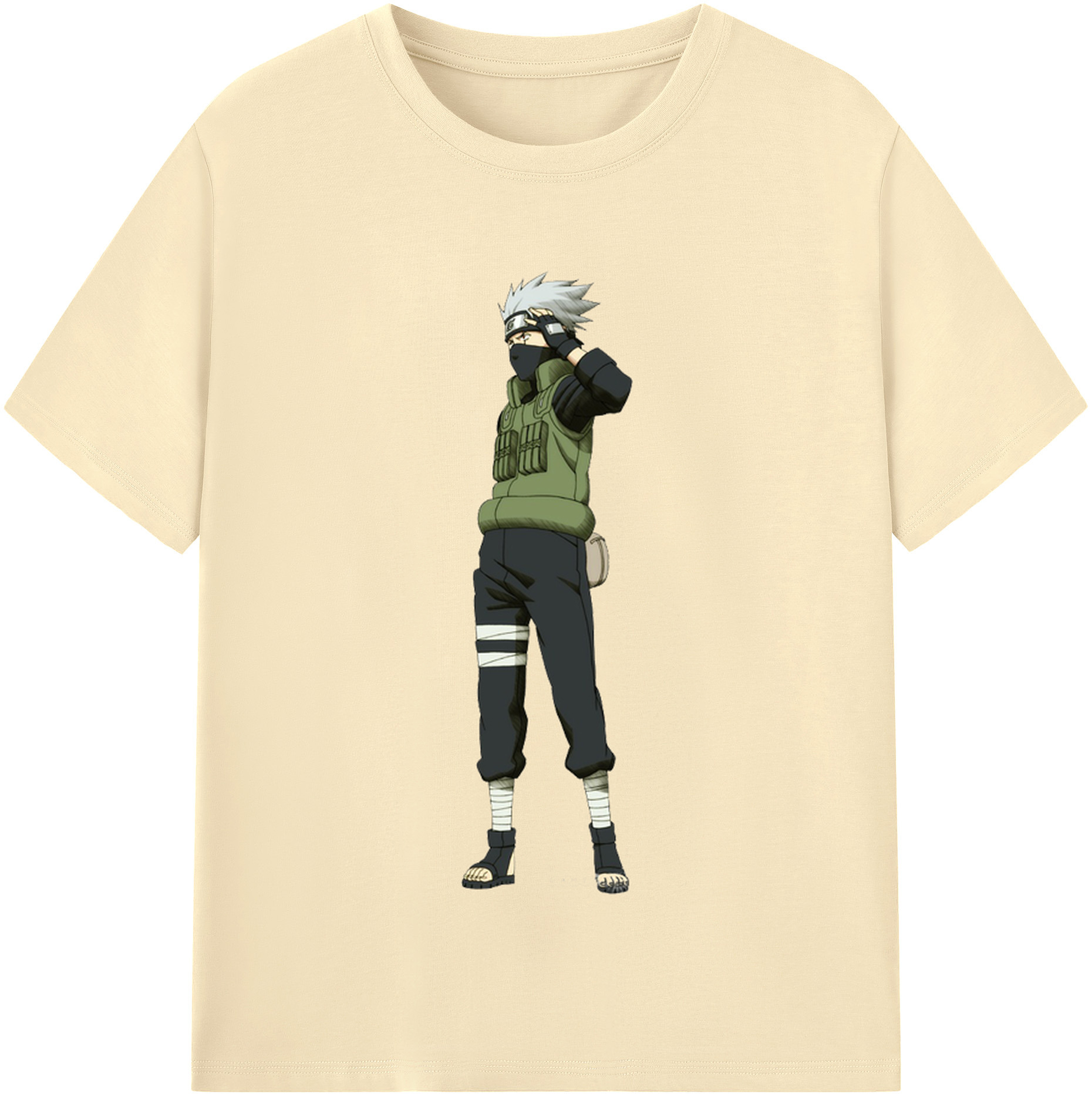 NARUTO -ナルト- はたけ カカシ Hatake Kakashi 綿100％半袖Tシャツ（フロントプリント）