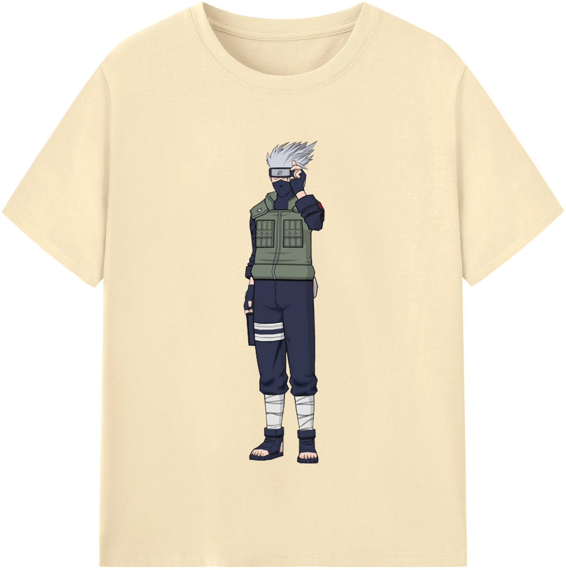 （画像用） NARUTO -ナルト- はたけ カカシ Hatake Kakashi 綿100％半袖Tシャツ（フロントプリント）