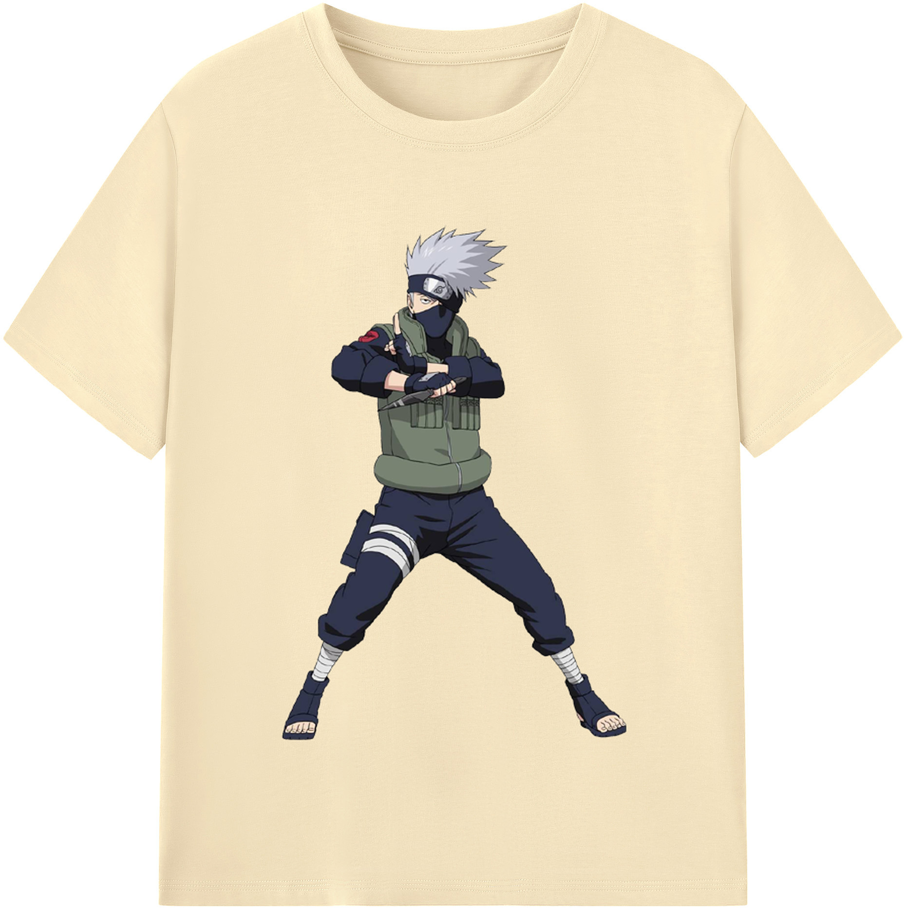 （画像用） NARUTO -ナルト- はたけ カカシ Hatake Kakashi 綿100％半袖Tシャツ（フロントプリント）