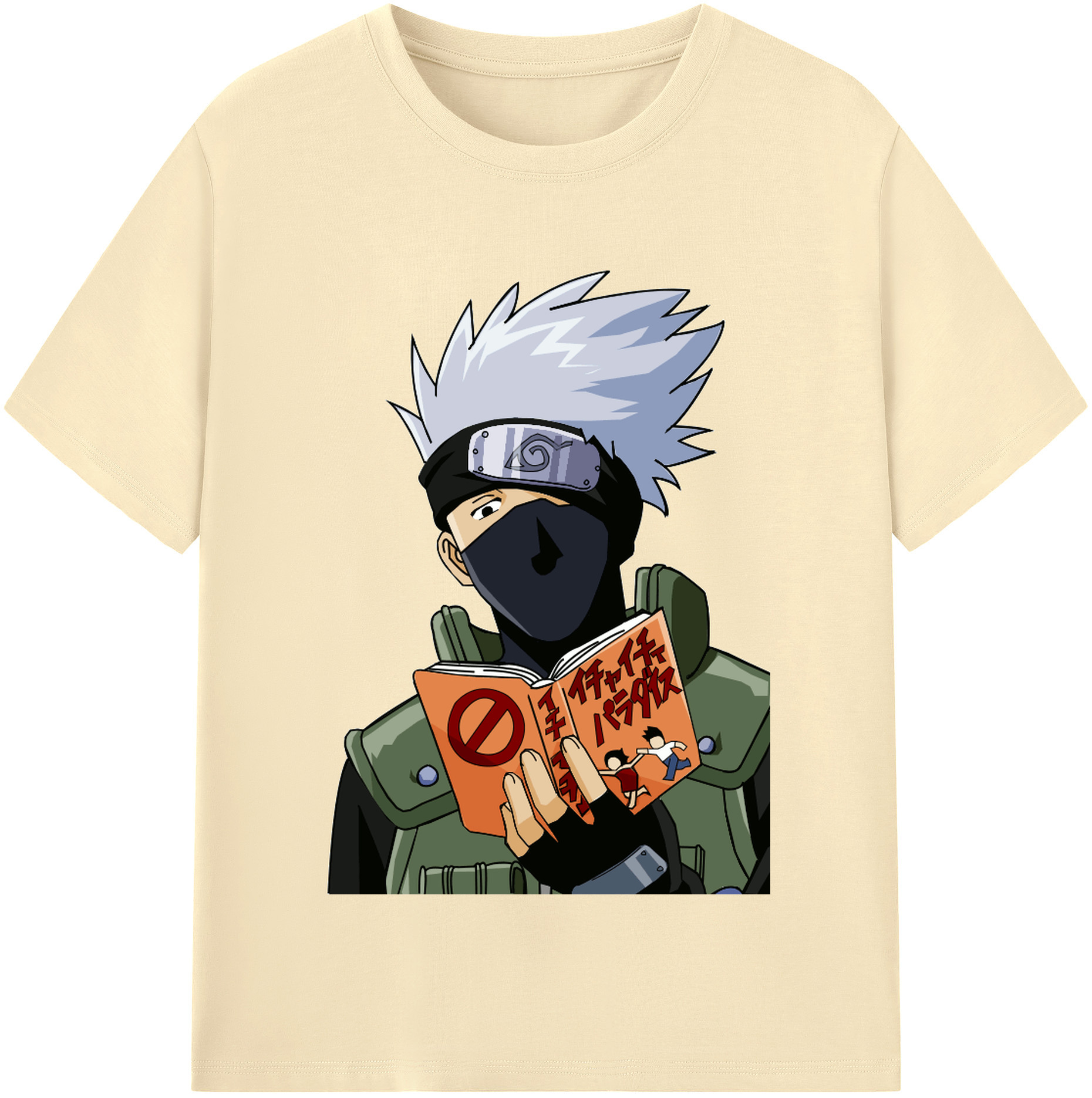 （画像用） NARUTO -ナルト- はたけ カカシ Hatake Kakashi 綿100％半袖Tシャツ（フロントプリント）