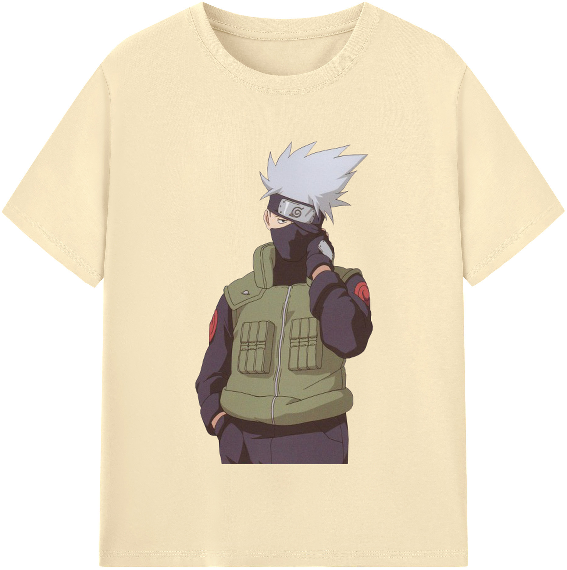 （画像用） NARUTO -ナルト- はたけ カカシ Hatake Kakashi 綿100％半袖Tシャツ（フロントプリント）