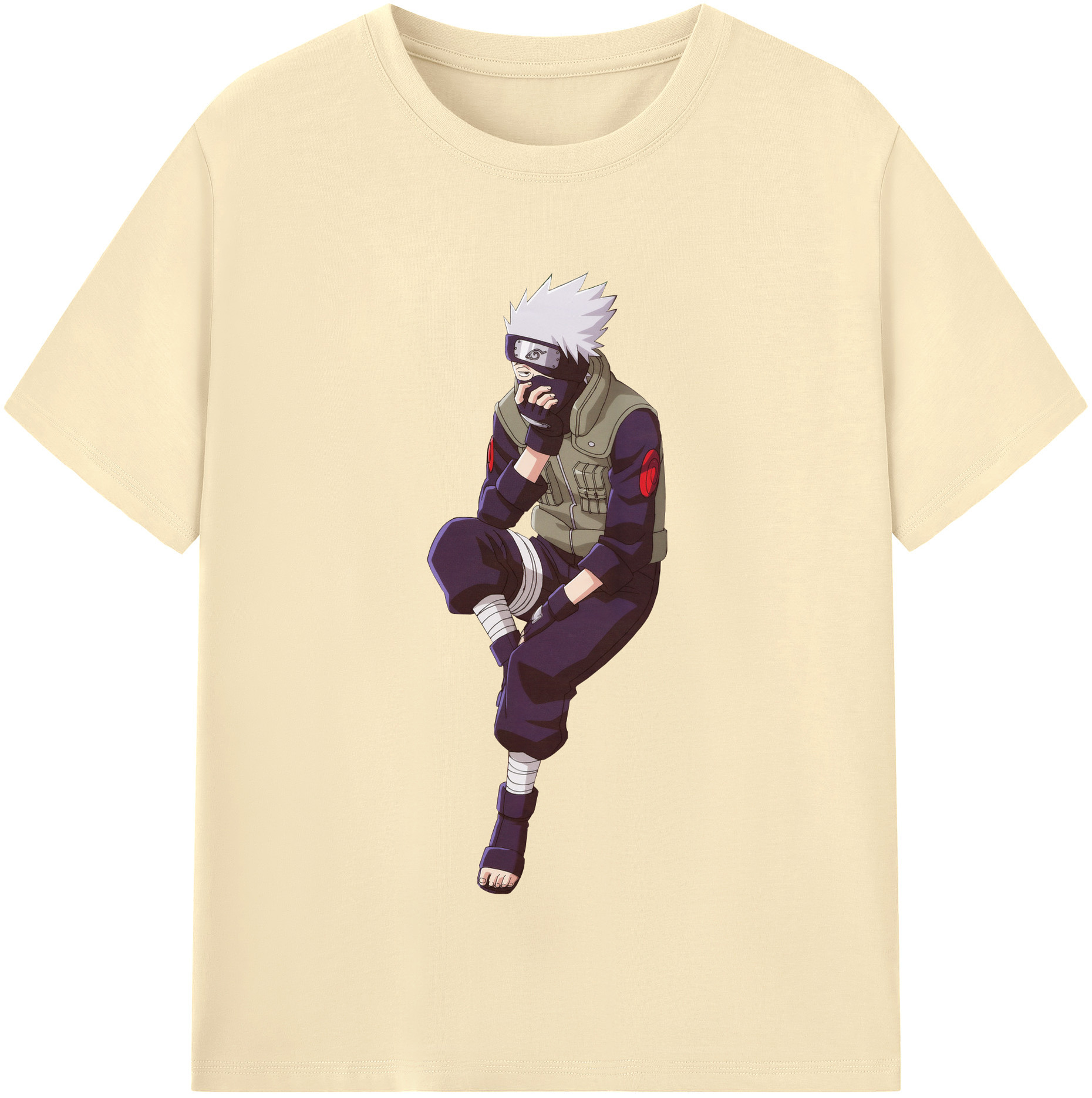NARUTO -ナルト- はたけ カカシ Hatake Kakashi 綿100％半袖Tシャツ（フロントプリント）