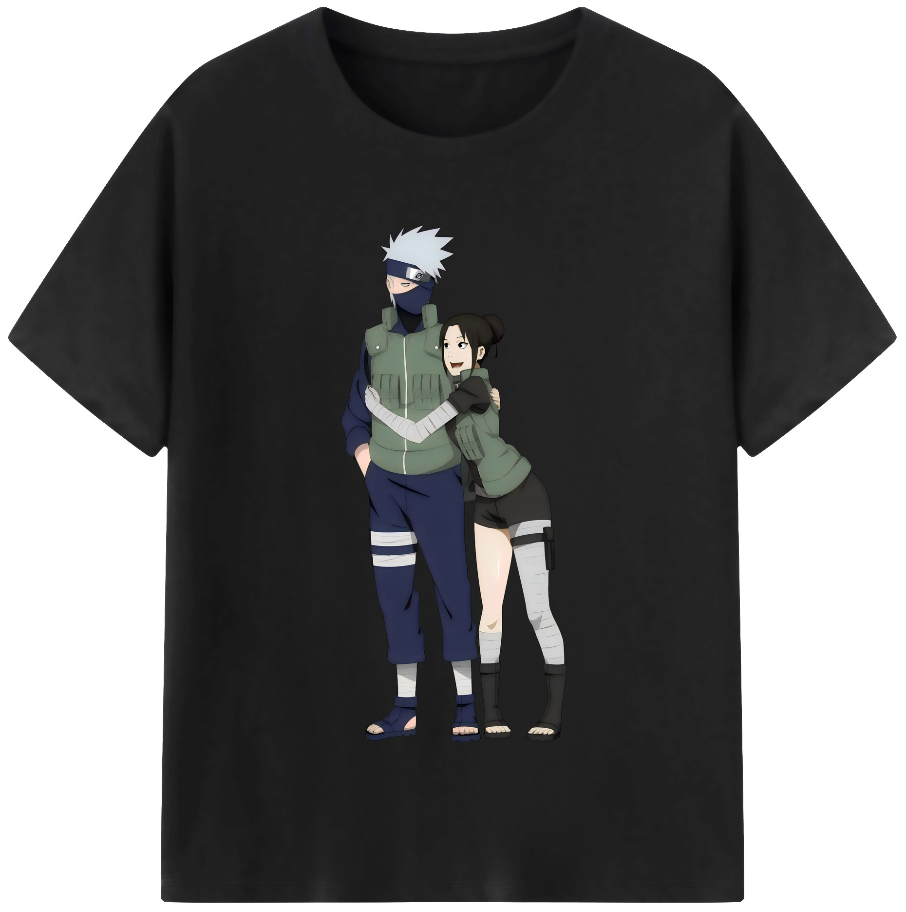 （画像用） NARUTO -ナルト- はたけ カカシ Hatake Kakashi 綿100％半袖Tシャツ（フロントプリント）