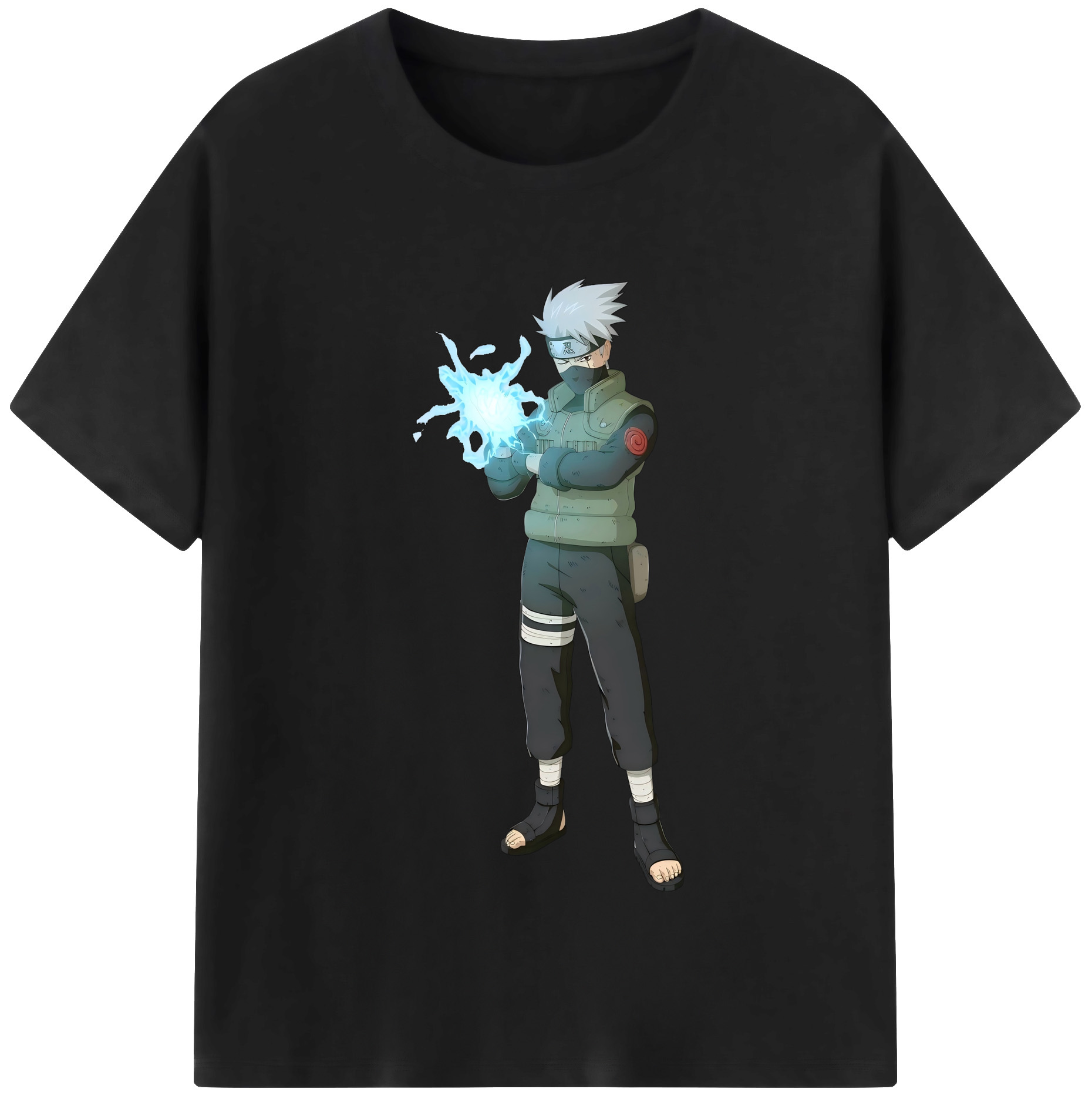 （画像用） NARUTO -ナルト- はたけ カカシ Hatake Kakashi 綿100％半袖Tシャツ（フロントプリント）
