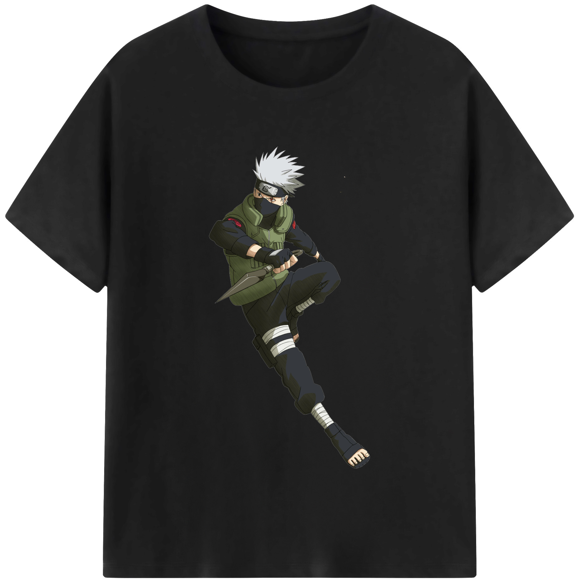 （画像用） NARUTO -ナルト- はたけ カカシ Hatake Kakashi 綿100％半袖Tシャツ（フロントプリント）