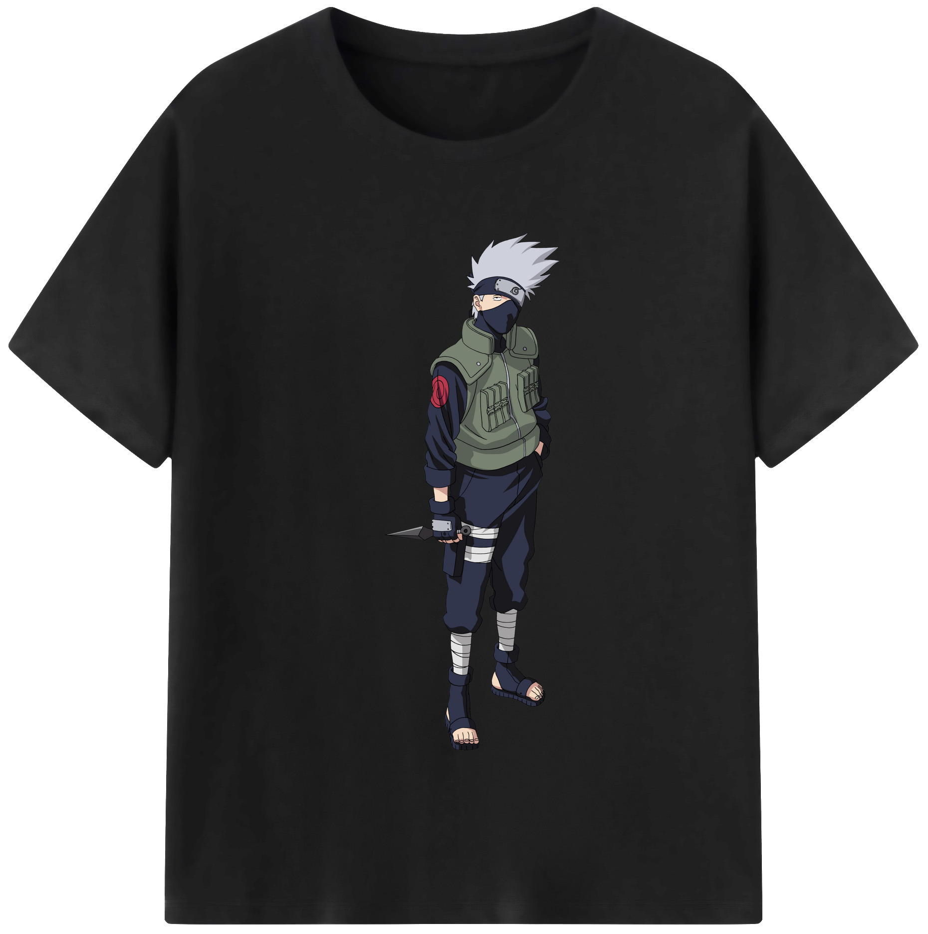 （画像用） NARUTO -ナルト- はたけ カカシ Hatake Kakashi 綿100％半袖Tシャツ（フロントプリント）