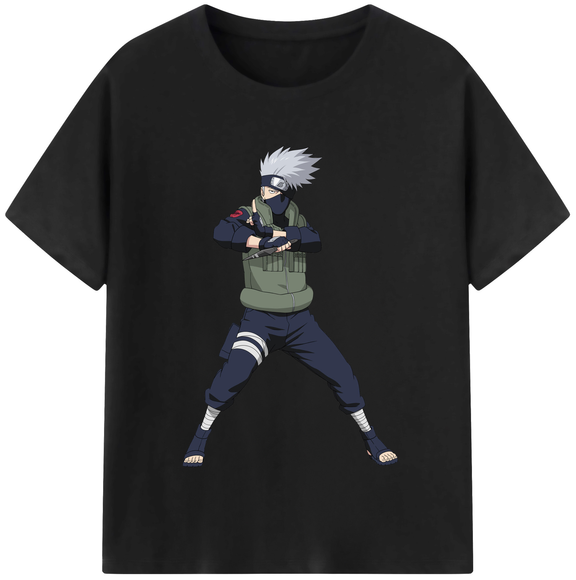 NARUTO -ナルト- はたけ カカシ Hatake Kakashi 綿100％半袖Tシャツ（フロントプリント）