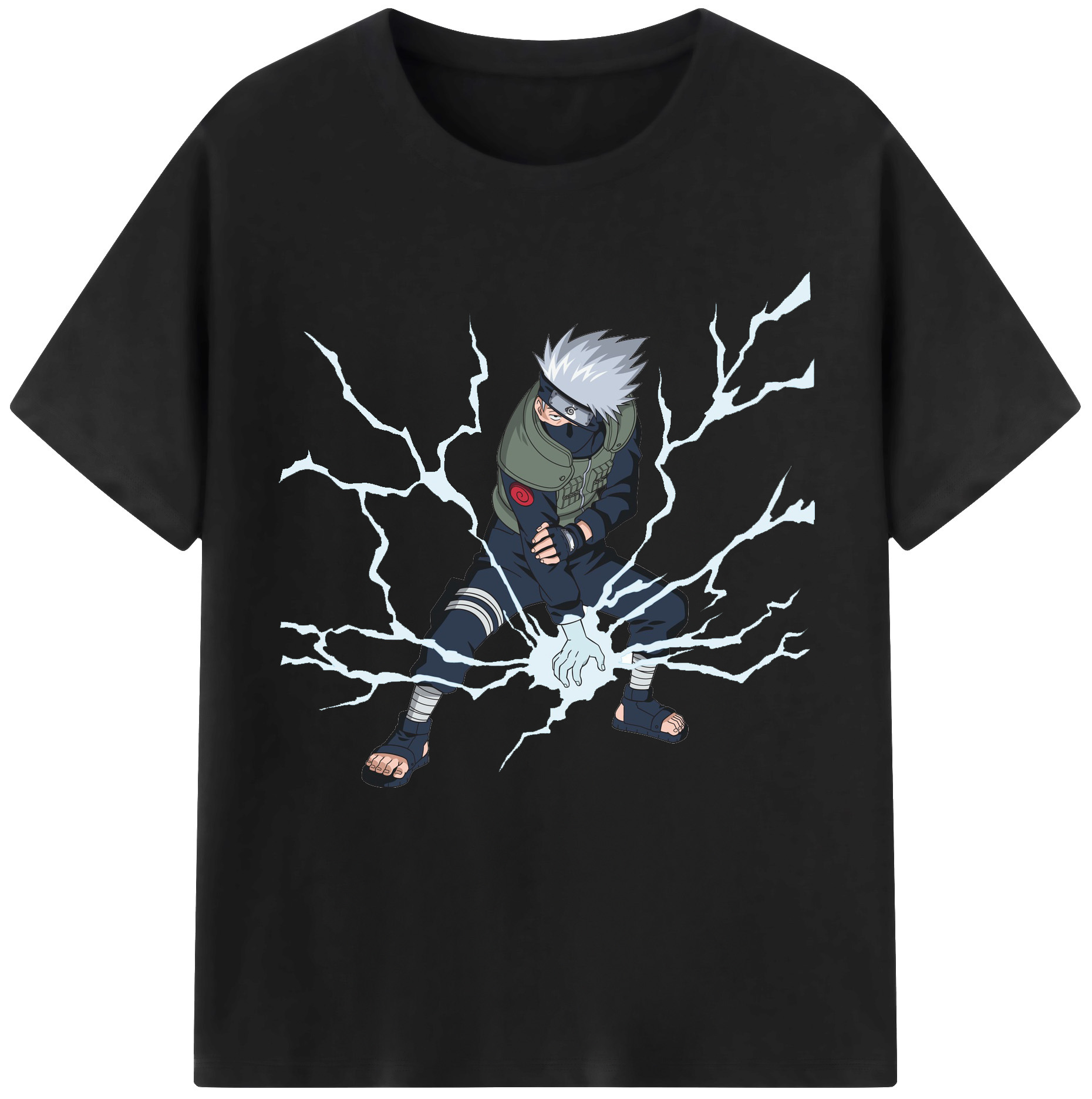 NARUTO -ナルト- はたけ カカシ Hatake Kakashi 綿100％半袖Tシャツ（フロントプリント）