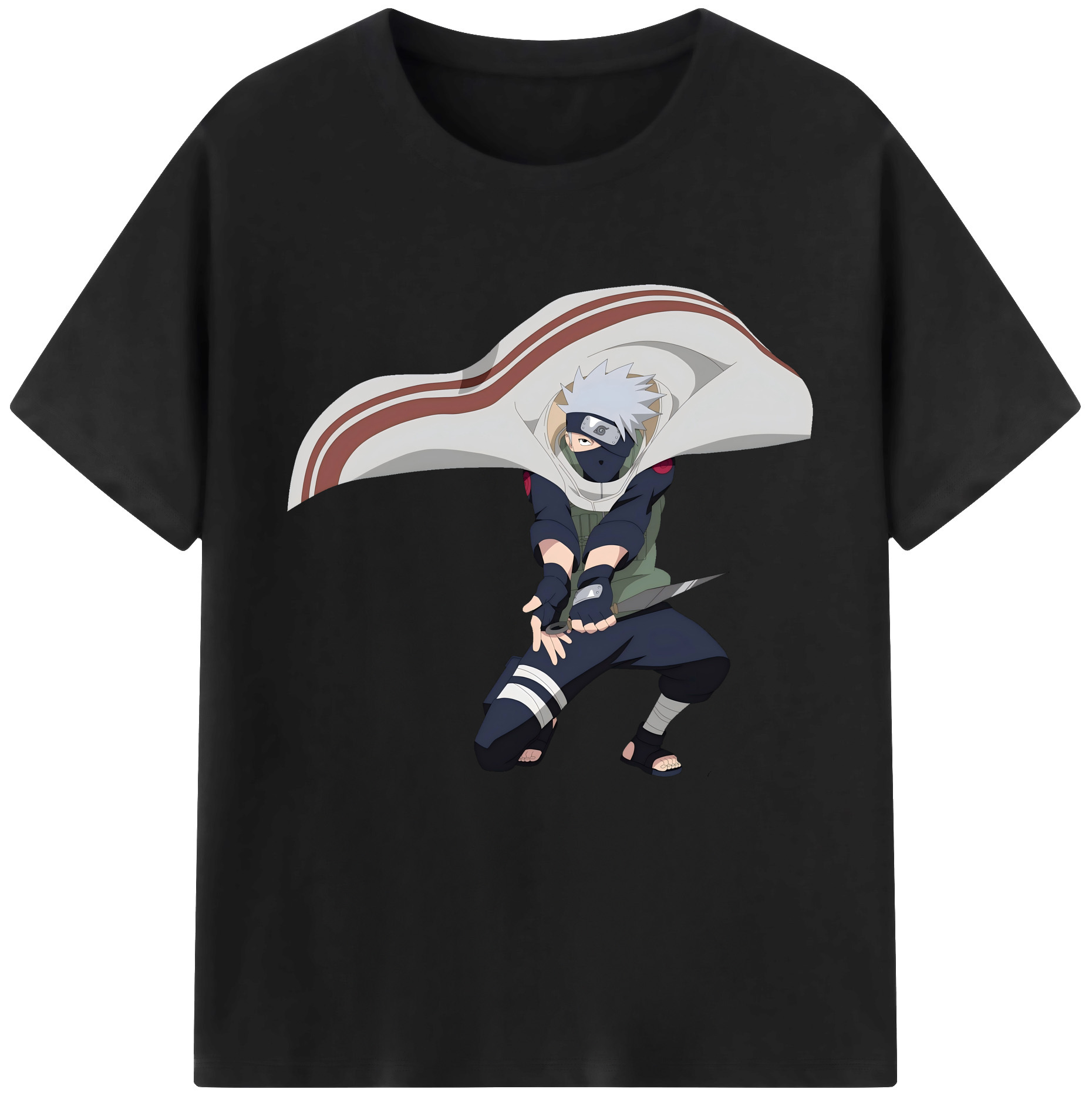 NARUTO -ナルト- はたけ カカシ Hatake Kakashi 綿100％半袖Tシャツ（フロントプリント）