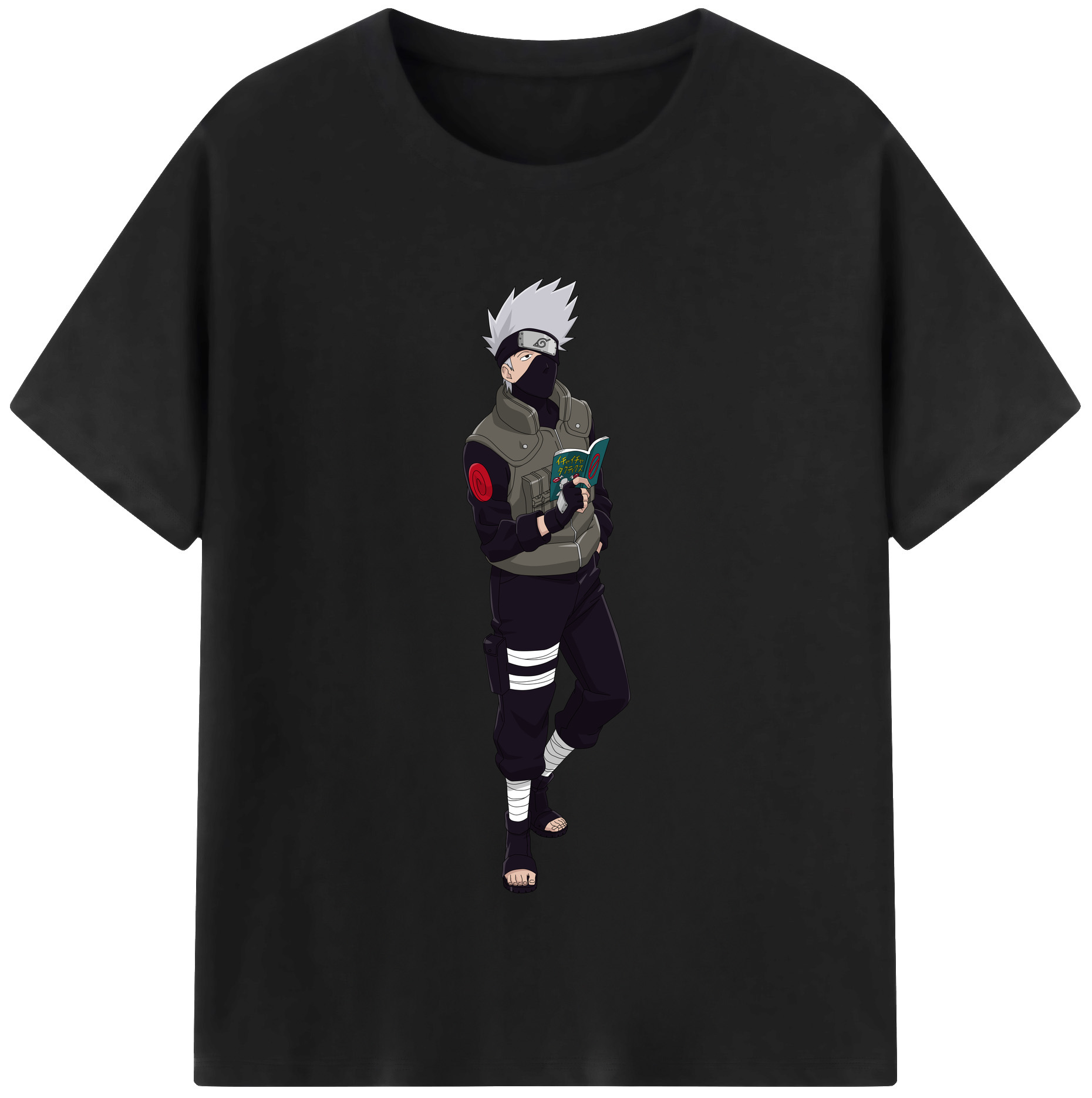 （画像用） NARUTO -ナルト- はたけ カカシ Hatake Kakashi 綿100％半袖Tシャツ（フロントプリント）