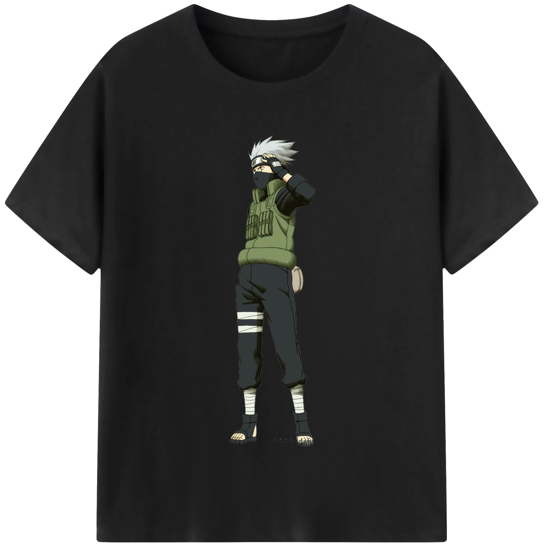 NARUTO -ナルト- はたけ カカシ Hatake Kakashi 綿100％半袖Tシャツ（フロントプリント）