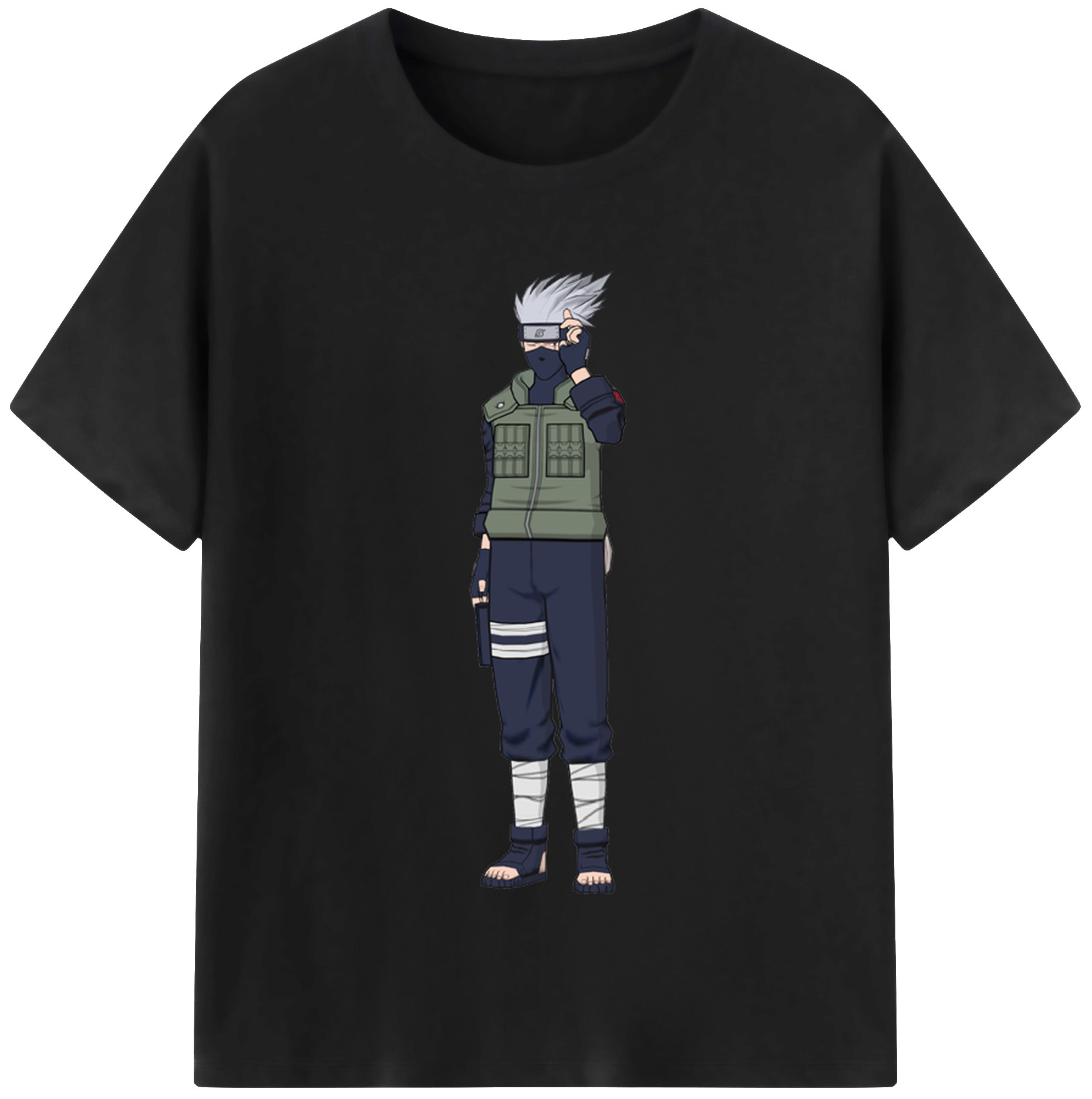 （画像用） NARUTO -ナルト- はたけ カカシ Hatake Kakashi 綿100％半袖Tシャツ（フロントプリント）