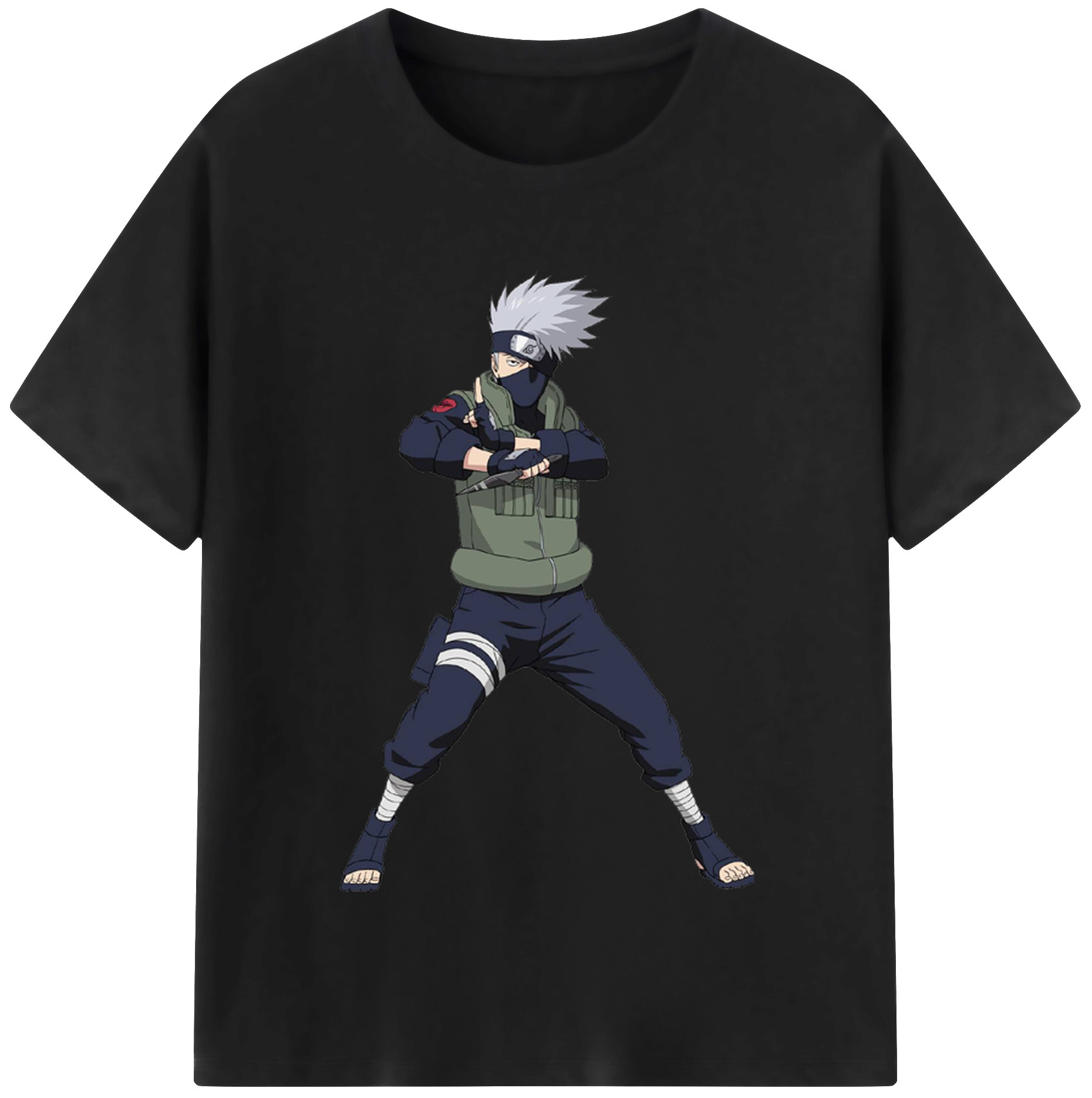 （画像用） NARUTO -ナルト- はたけ カカシ Hatake Kakashi 綿100％半袖Tシャツ（フロントプリント）