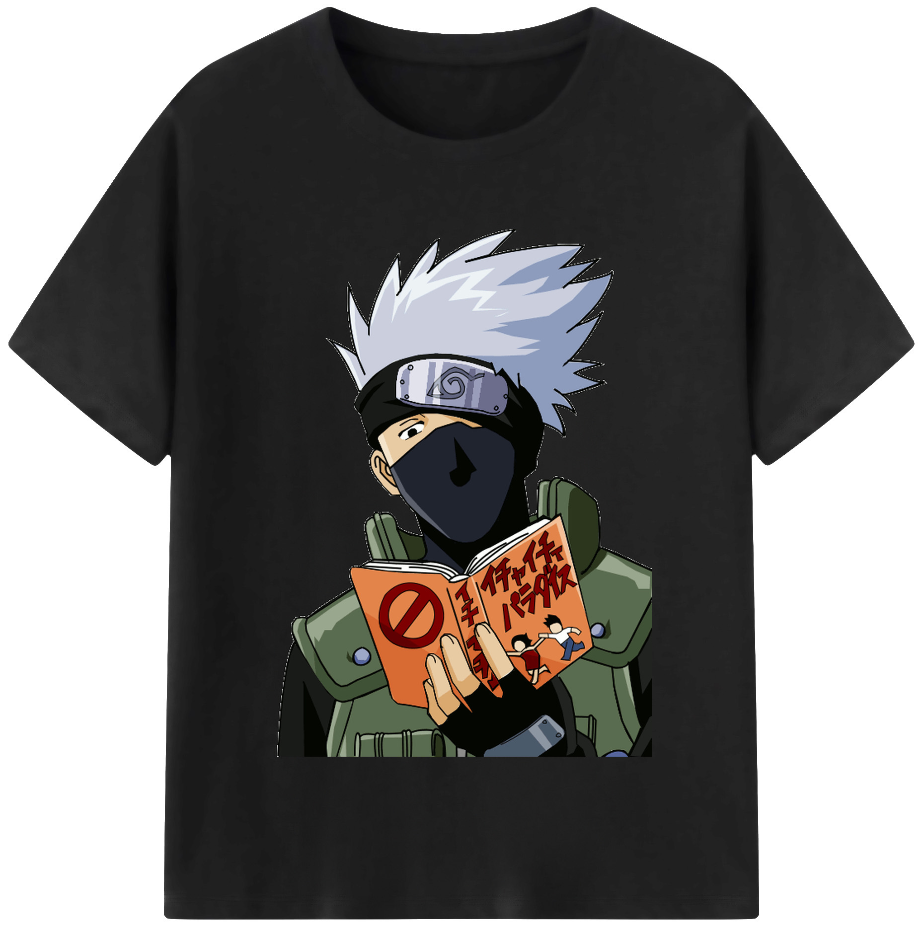 （画像用） NARUTO -ナルト- はたけ カカシ Hatake Kakashi 綿100％半袖Tシャツ（フロントプリント）