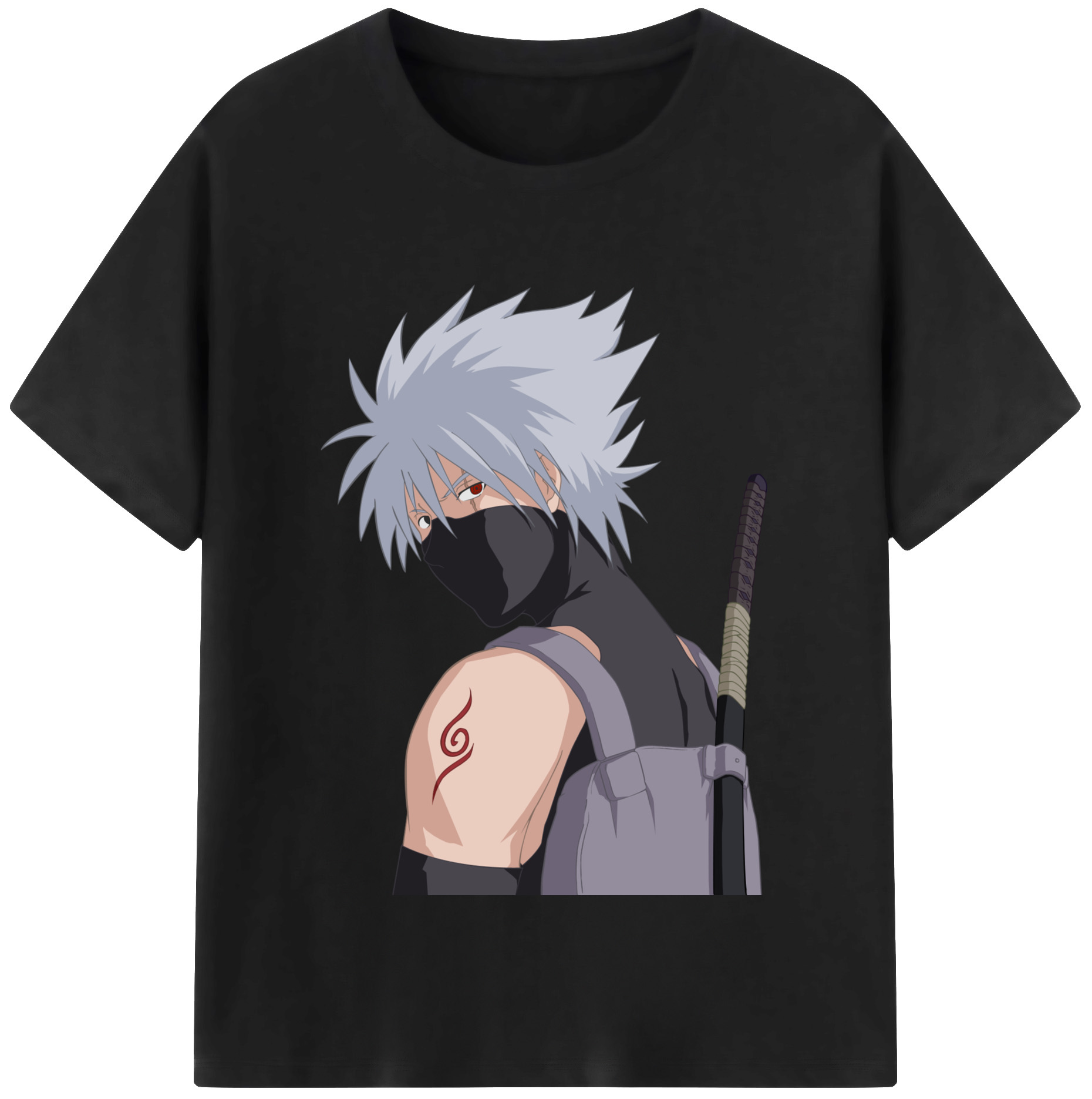 （画像用） NARUTO -ナルト- はたけ カカシ Hatake Kakashi 綿100％半袖Tシャツ（フロントプリント）