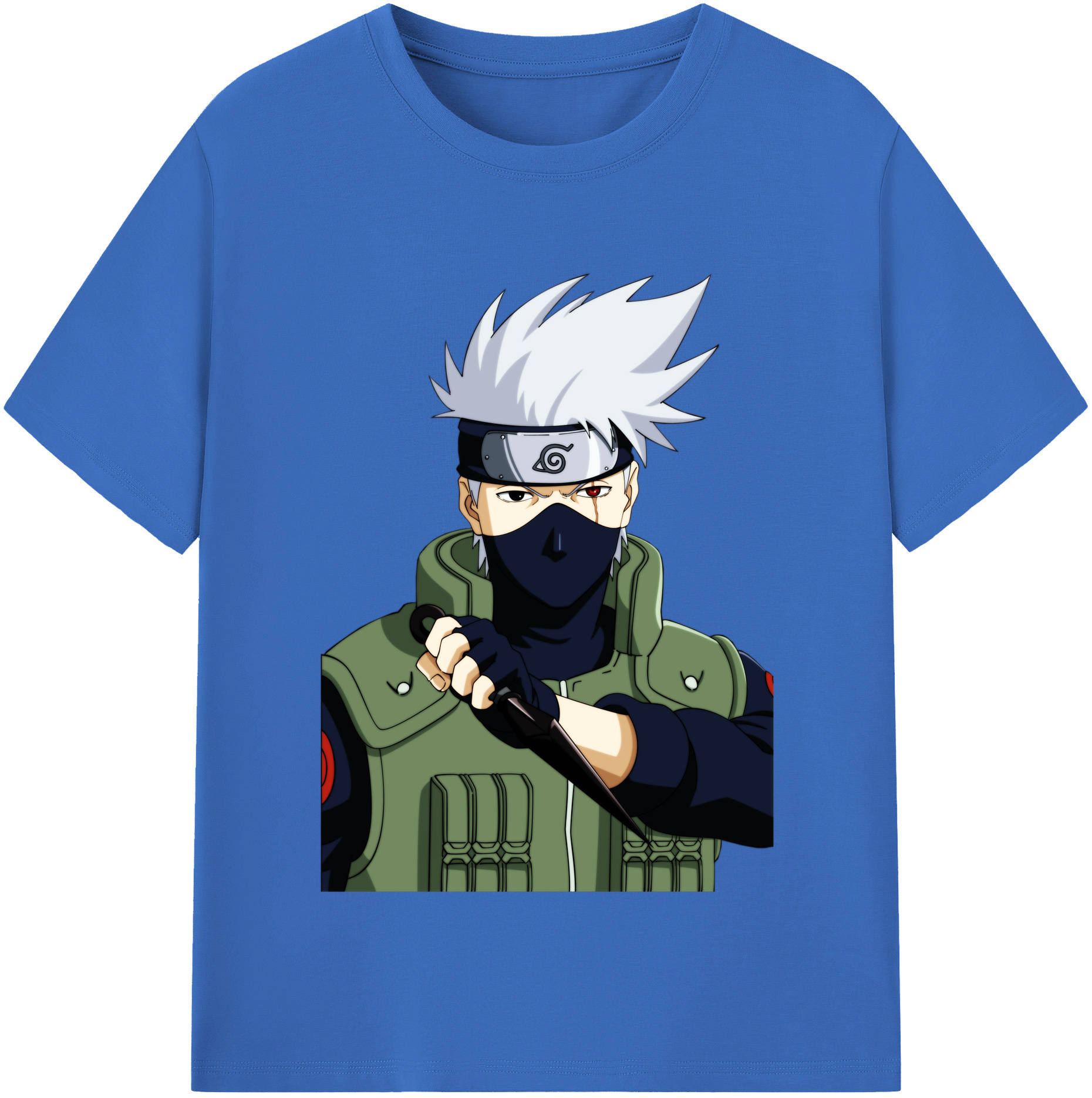 （画像用） NARUTO -ナルト- はたけ カカシ Hatake Kakashi 綿100％半袖Tシャツ（フロントプリント）