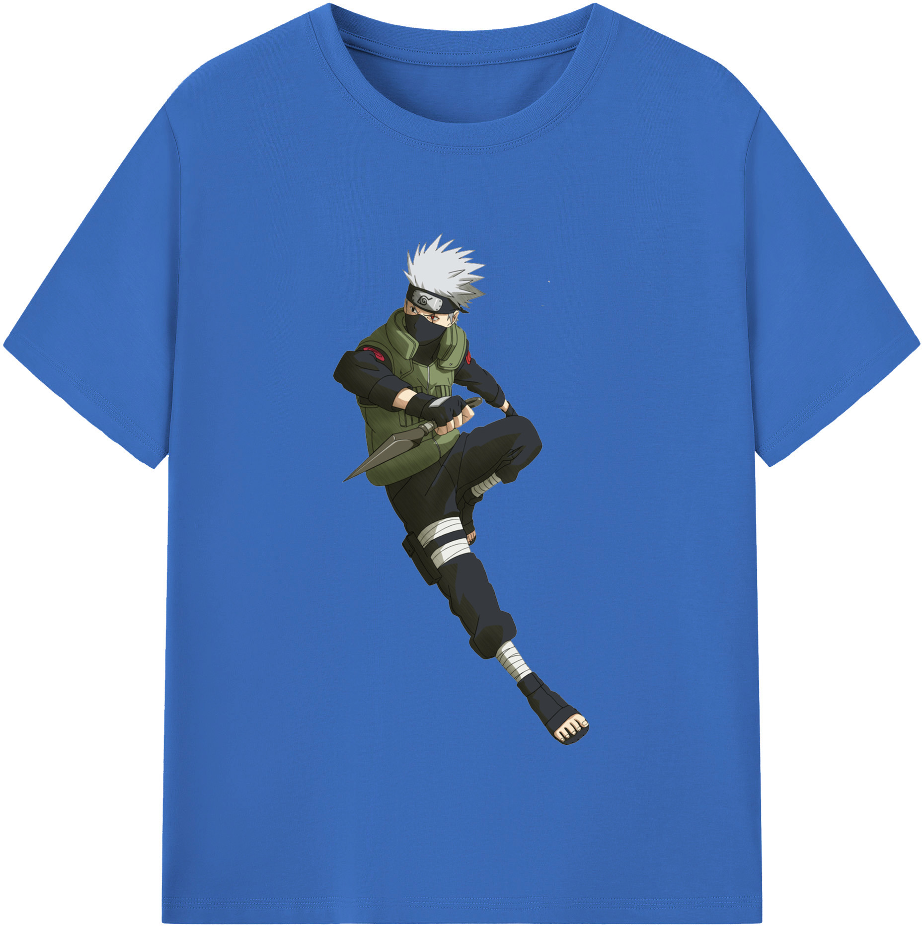 （画像用） NARUTO -ナルト- はたけ カカシ Hatake Kakashi 綿100％半袖Tシャツ（フロントプリント）