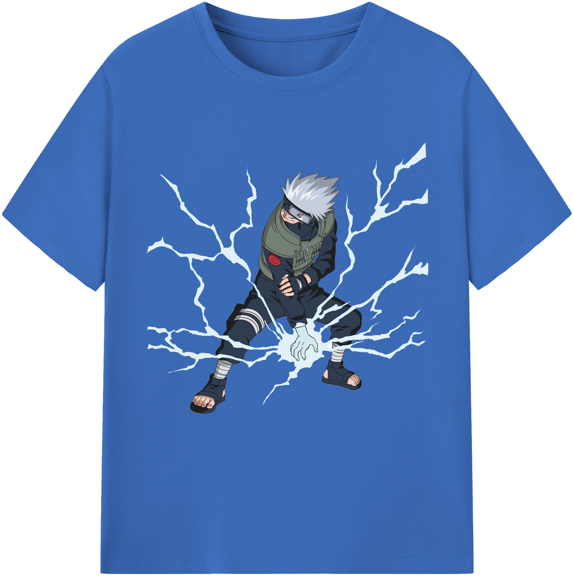 NARUTO -ナルト- はたけ カカシ Hatake Kakashi 綿100％半袖Tシャツ（フロントプリント）