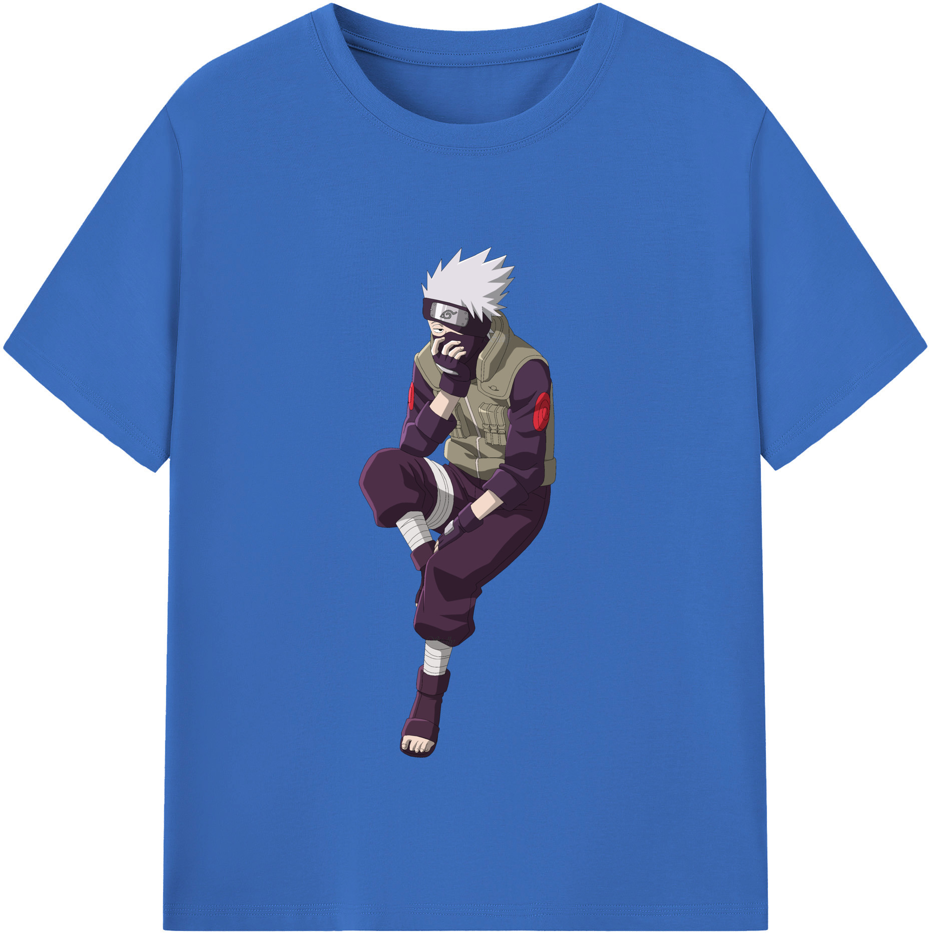 （画像用） NARUTO -ナルト- はたけ カカシ Hatake Kakashi 綿100％半袖Tシャツ（フロントプリント）