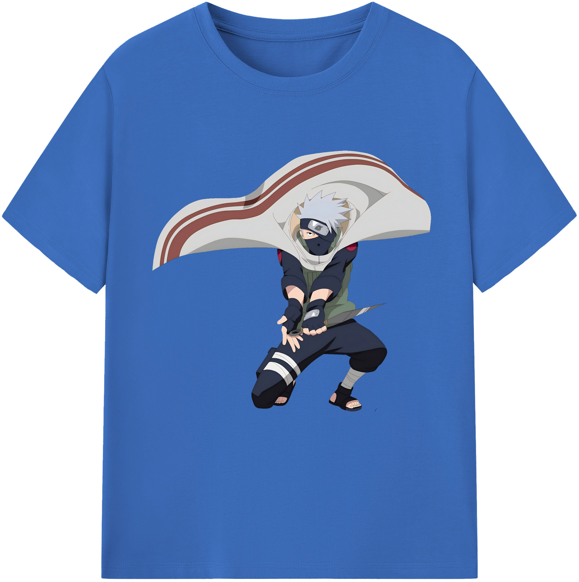 NARUTO -ナルト- はたけ カカシ Hatake Kakashi 綿100％半袖Tシャツ（フロントプリント）