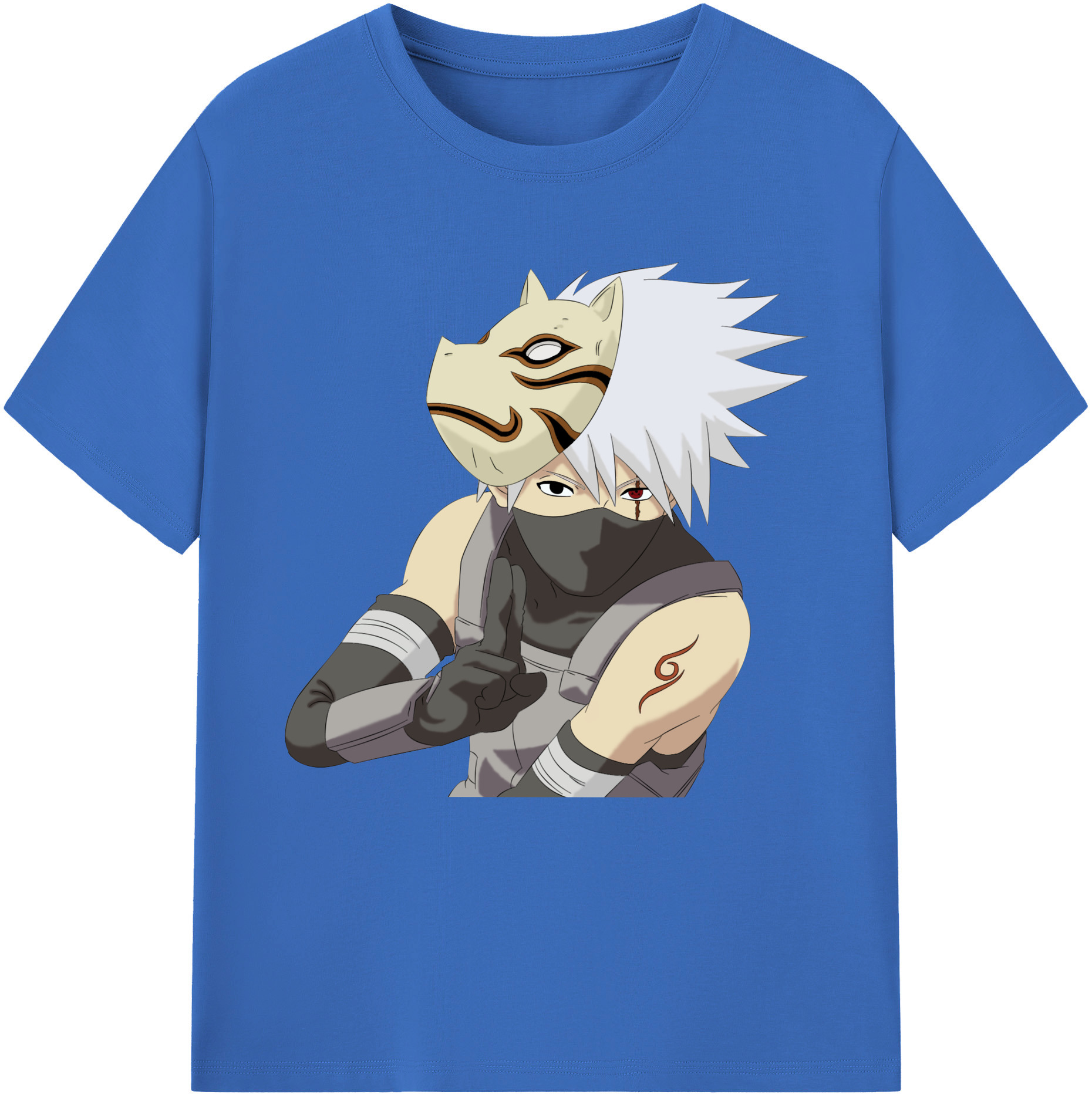 （画像用） NARUTO -ナルト- はたけ カカシ Hatake Kakashi 綿100％半袖Tシャツ（フロントプリント）