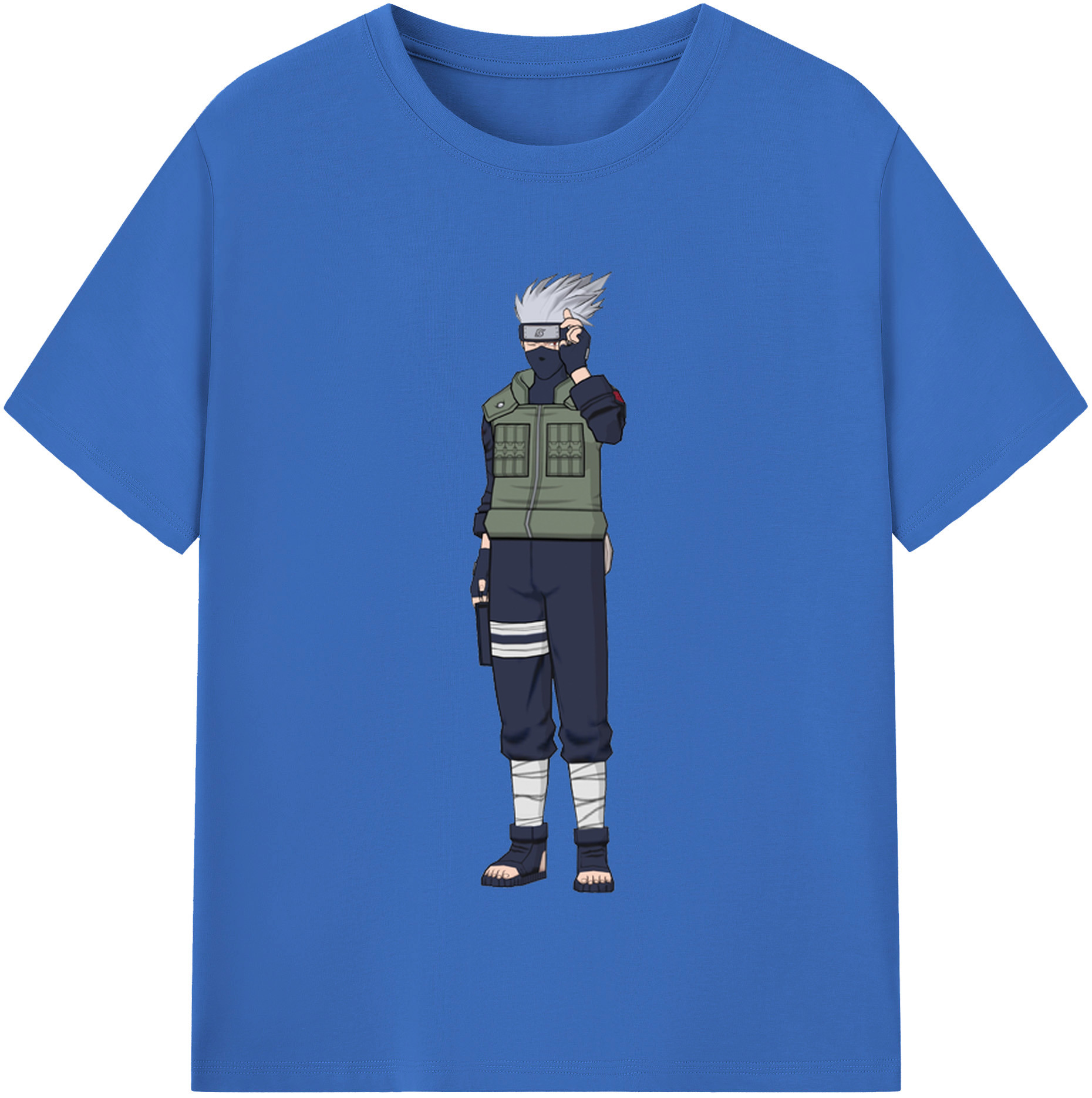 （画像用） NARUTO -ナルト- はたけ カカシ Hatake Kakashi 綿100％半袖Tシャツ（フロントプリント）