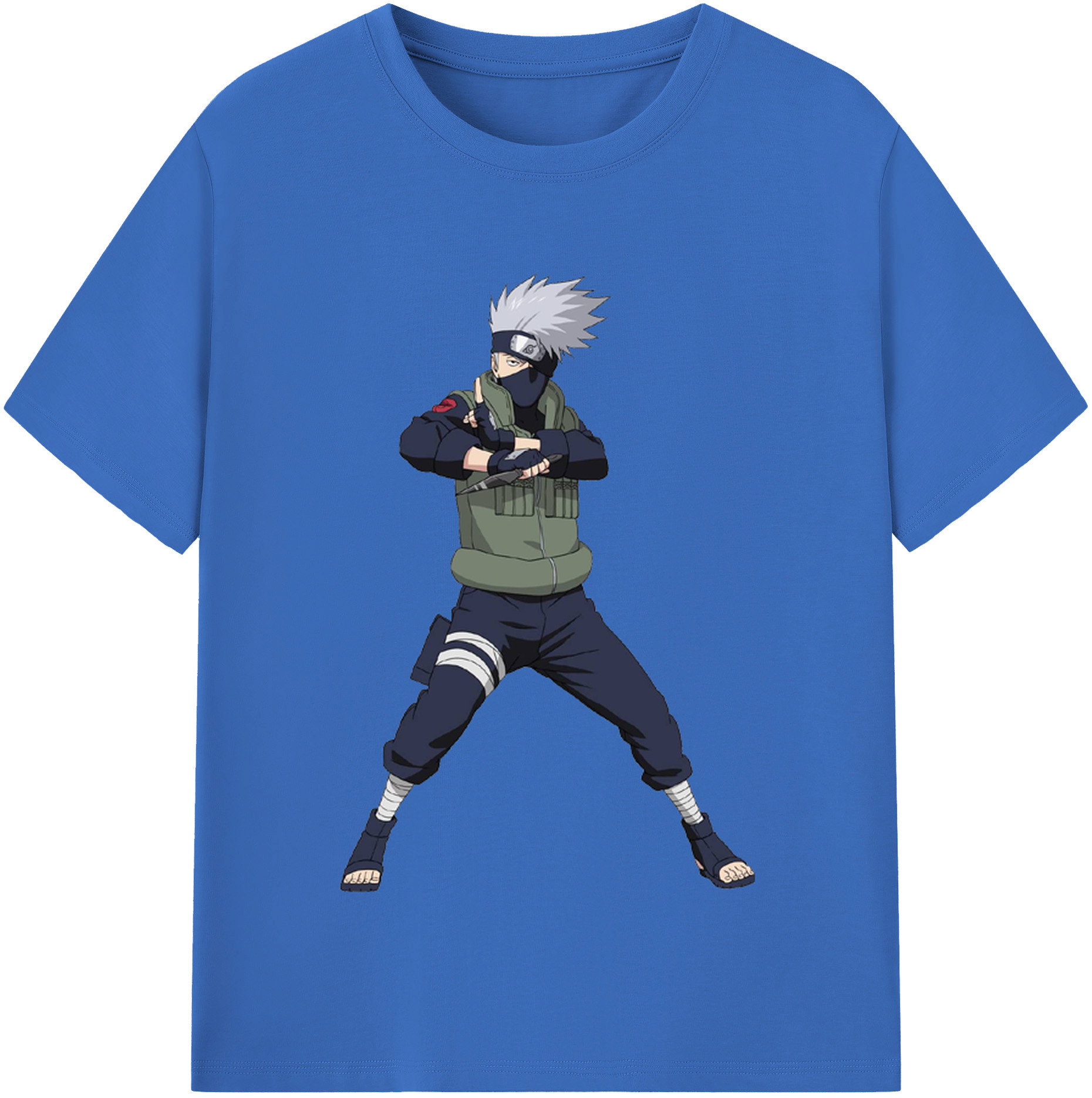 （画像用） NARUTO -ナルト- はたけ カカシ Hatake Kakashi 綿100％半袖Tシャツ（フロントプリント）