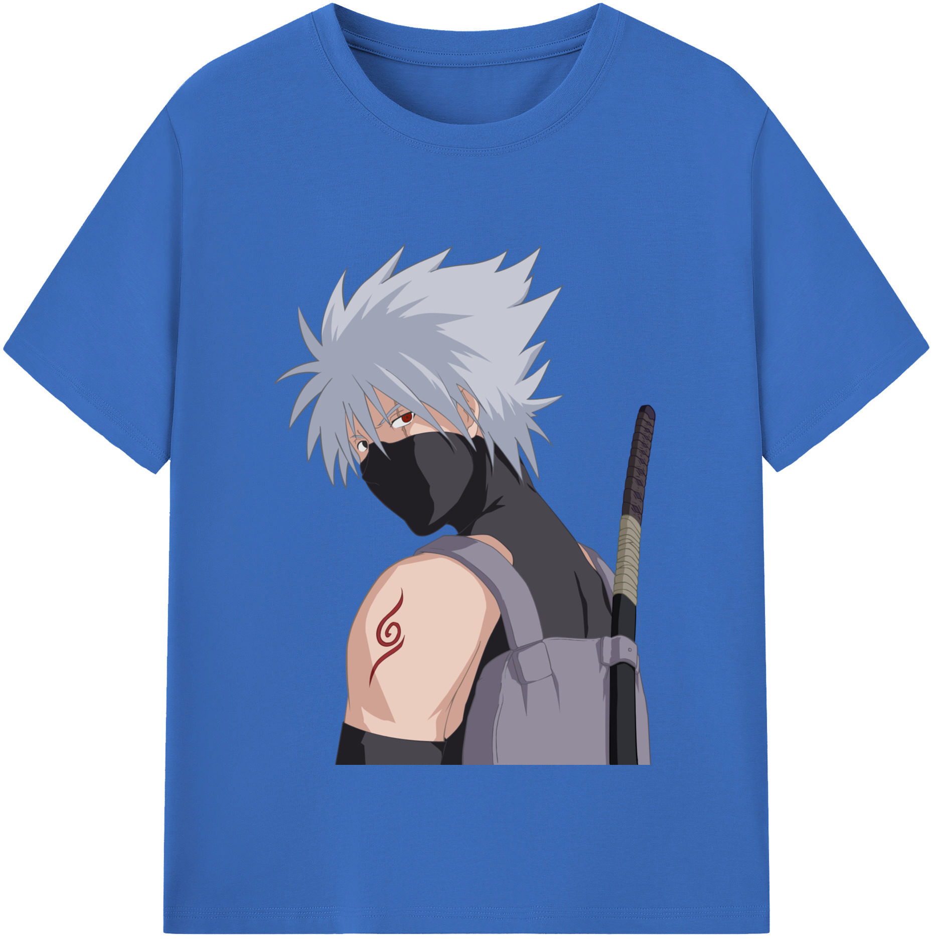 （画像用） NARUTO -ナルト- はたけ カカシ Hatake Kakashi 綿100％半袖Tシャツ（フロントプリント）