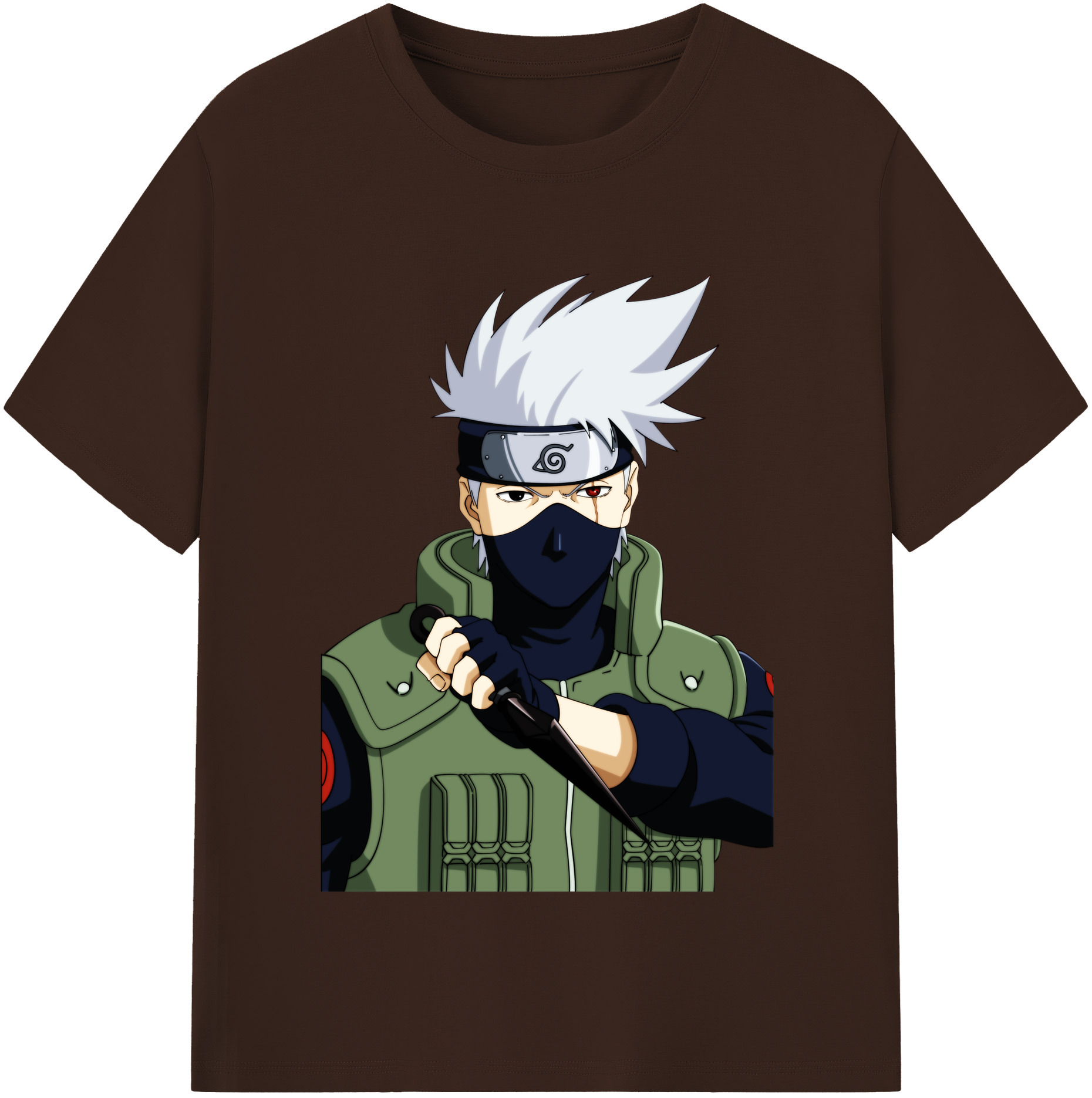 （画像用） NARUTO -ナルト- はたけ カカシ Hatake Kakashi 綿100％半袖Tシャツ（フロントプリント）