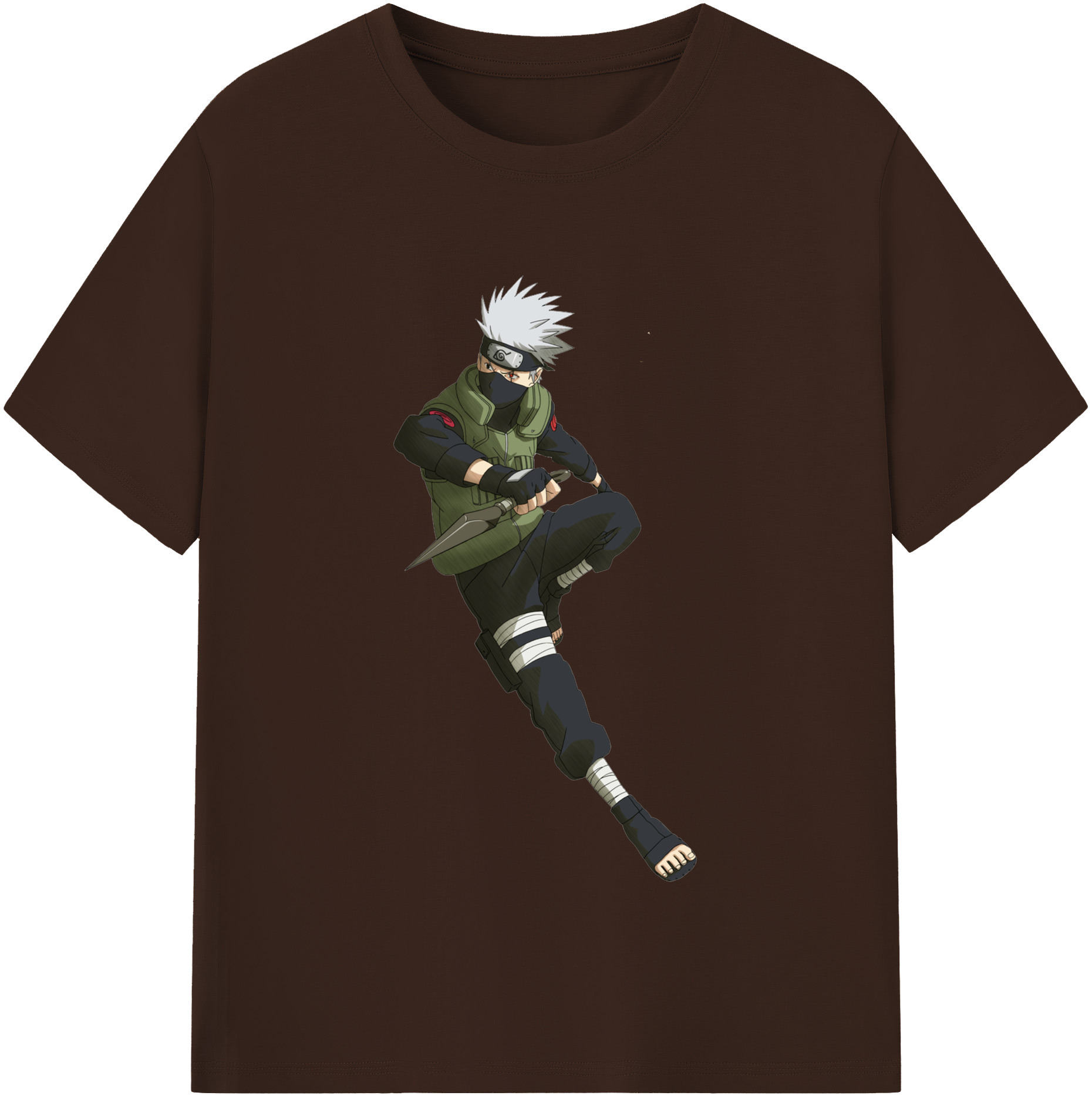 （画像用） NARUTO -ナルト- はたけ カカシ Hatake Kakashi 綿100％半袖Tシャツ（フロントプリント）