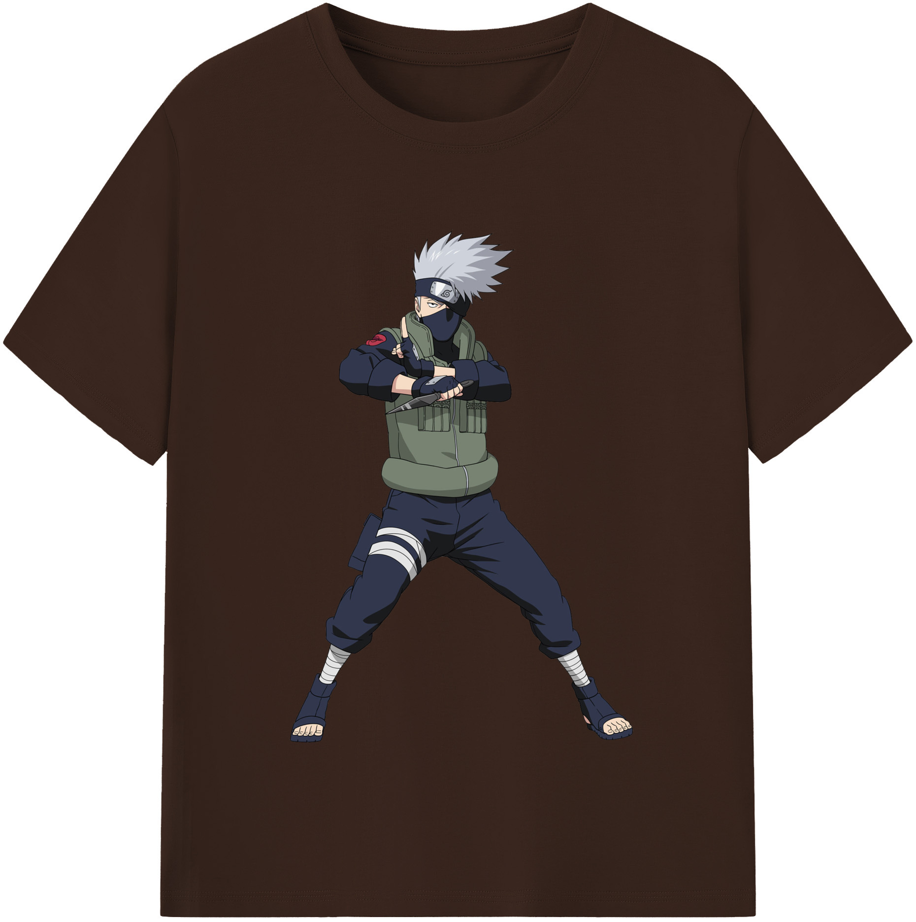 NARUTO -ナルト- はたけ カカシ Hatake Kakashi 綿100％半袖Tシャツ（フロントプリント）