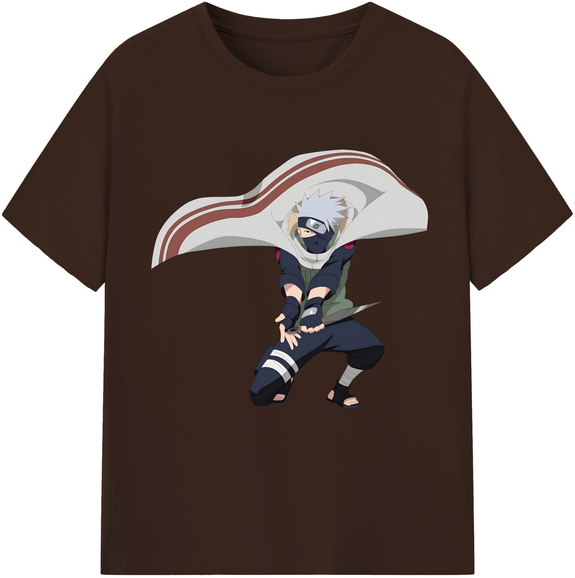 NARUTO -ナルト- はたけ カカシ Hatake Kakashi 綿100％半袖Tシャツ（フロントプリント）