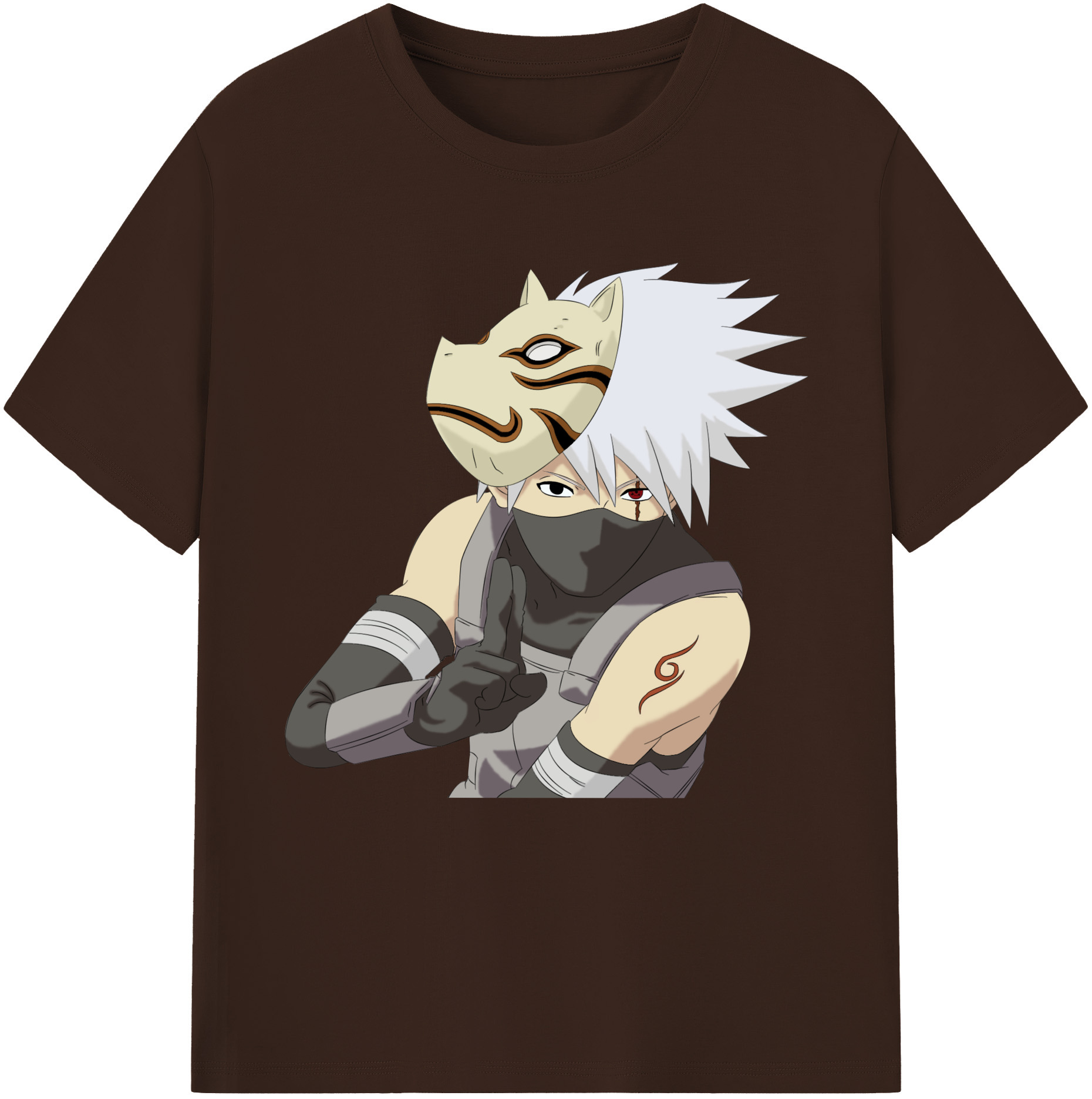 （画像用） NARUTO -ナルト- はたけ カカシ Hatake Kakashi 綿100％半袖Tシャツ（フロントプリント）