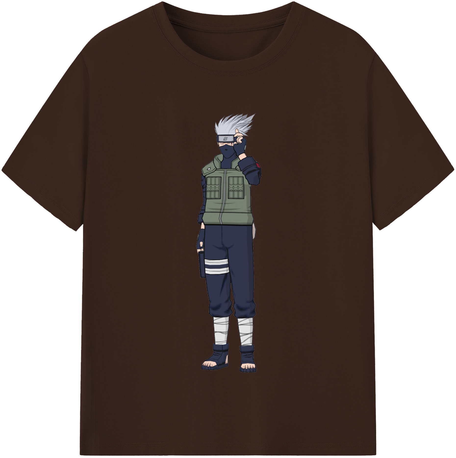 （画像用） NARUTO -ナルト- はたけ カカシ Hatake Kakashi 綿100％半袖Tシャツ（フロントプリント）