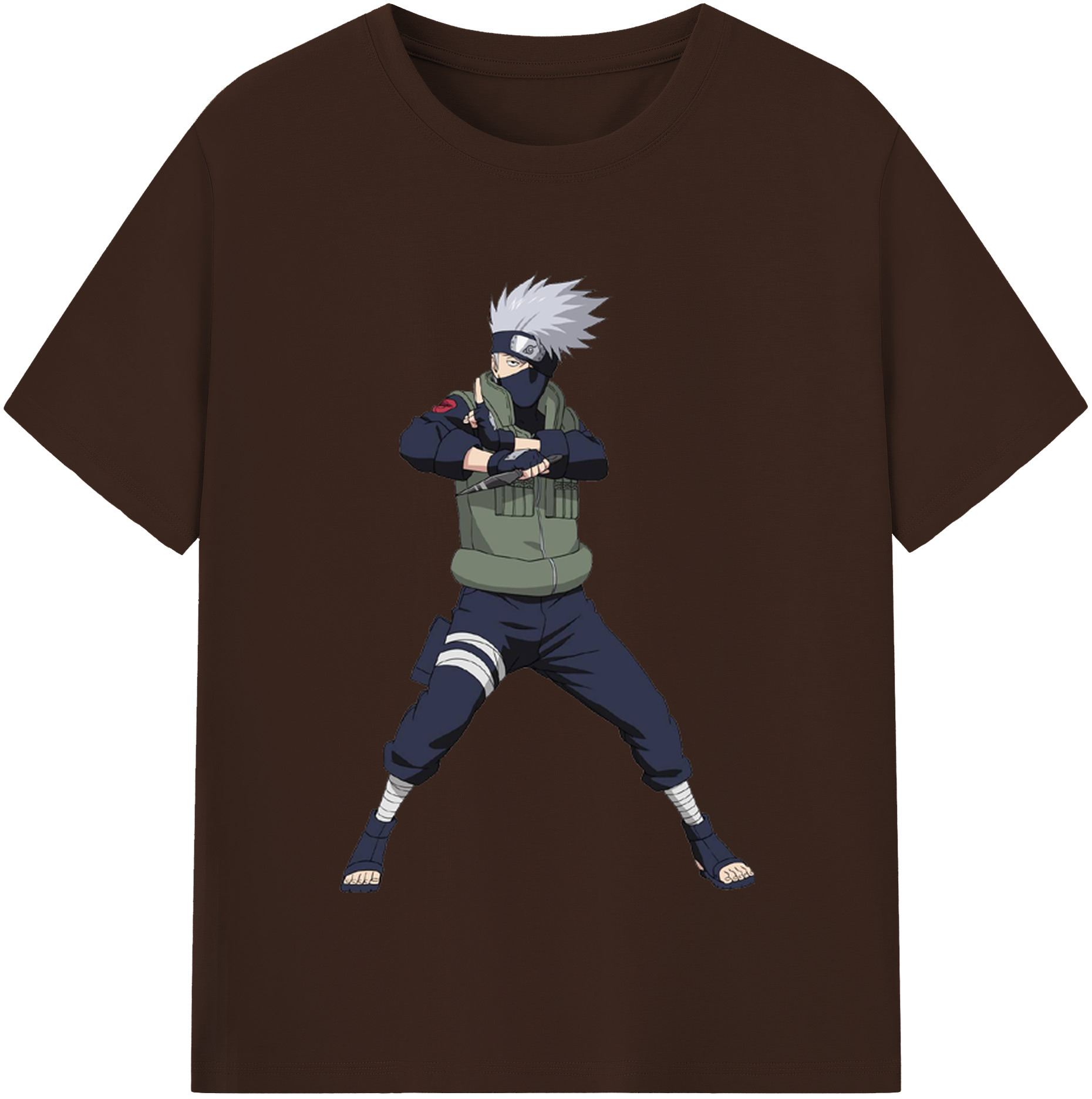 （画像用） NARUTO -ナルト- はたけ カカシ Hatake Kakashi 綿100％半袖Tシャツ（フロントプリント）