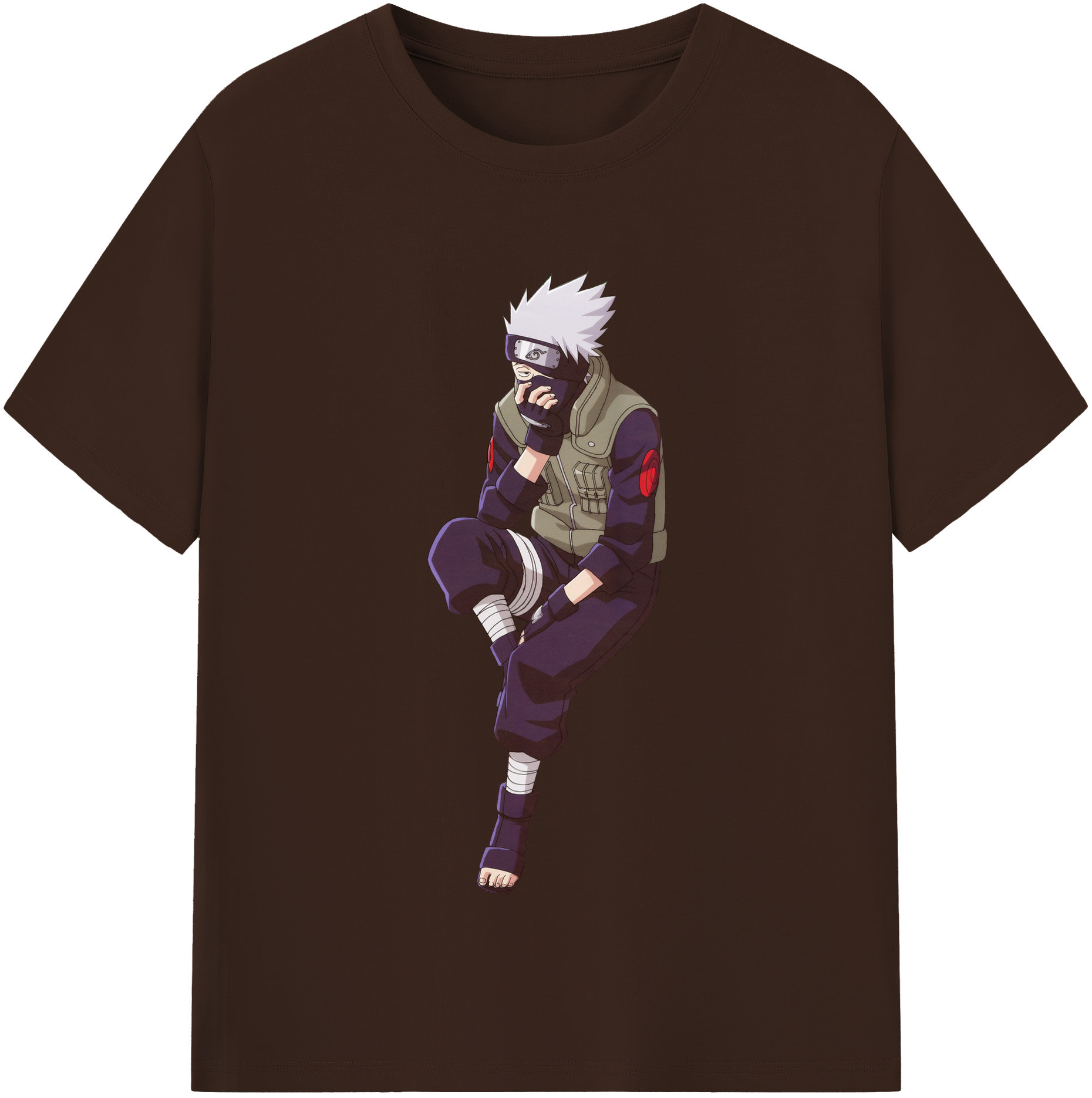 NARUTO -ナルト- はたけ カカシ Hatake Kakashi 綿100％半袖Tシャツ（フロントプリント）