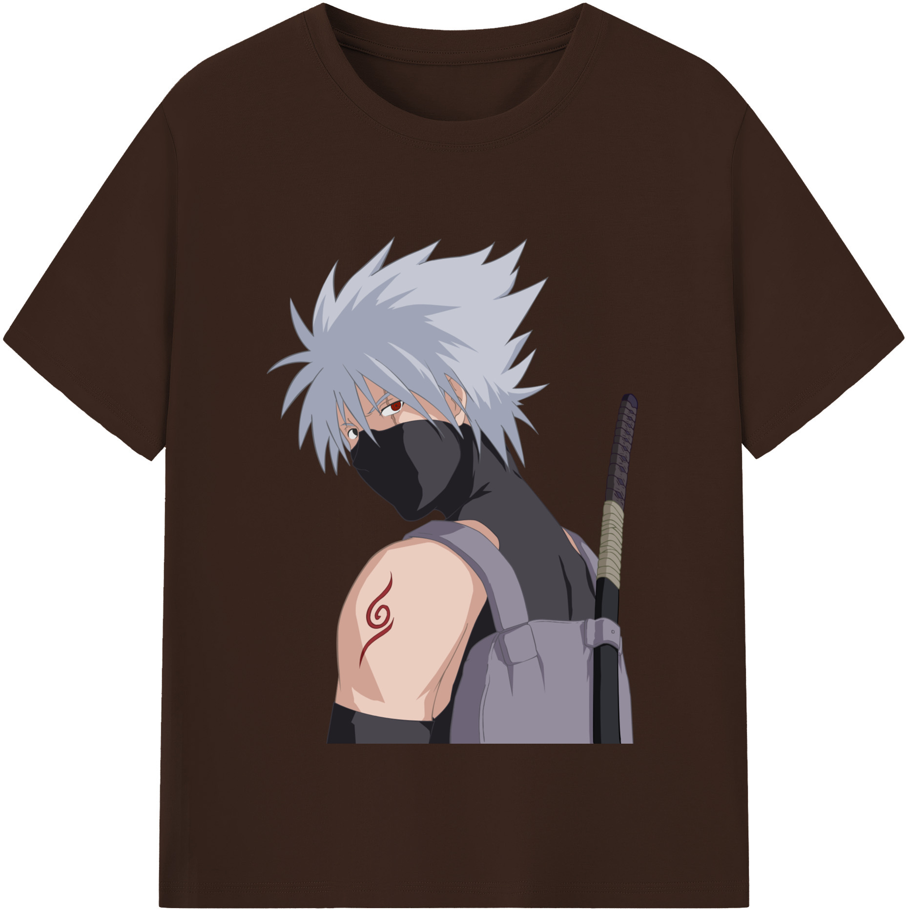 （画像用） NARUTO -ナルト- はたけ カカシ Hatake Kakashi 綿100％半袖Tシャツ（フロントプリント）