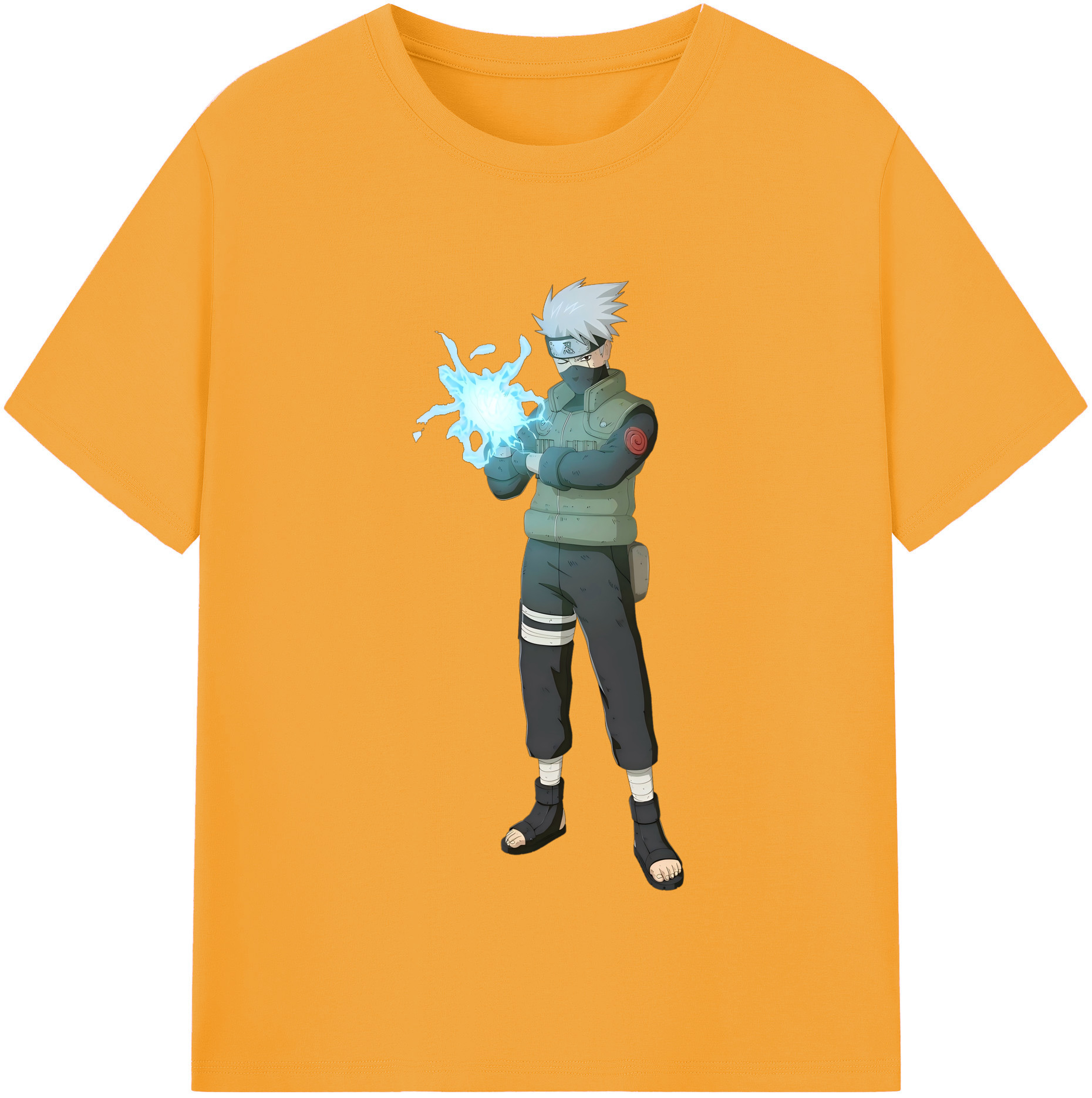 （画像用） NARUTO -ナルト- はたけ カカシ Hatake Kakashi 綿100％半袖Tシャツ（フロントプリント）
