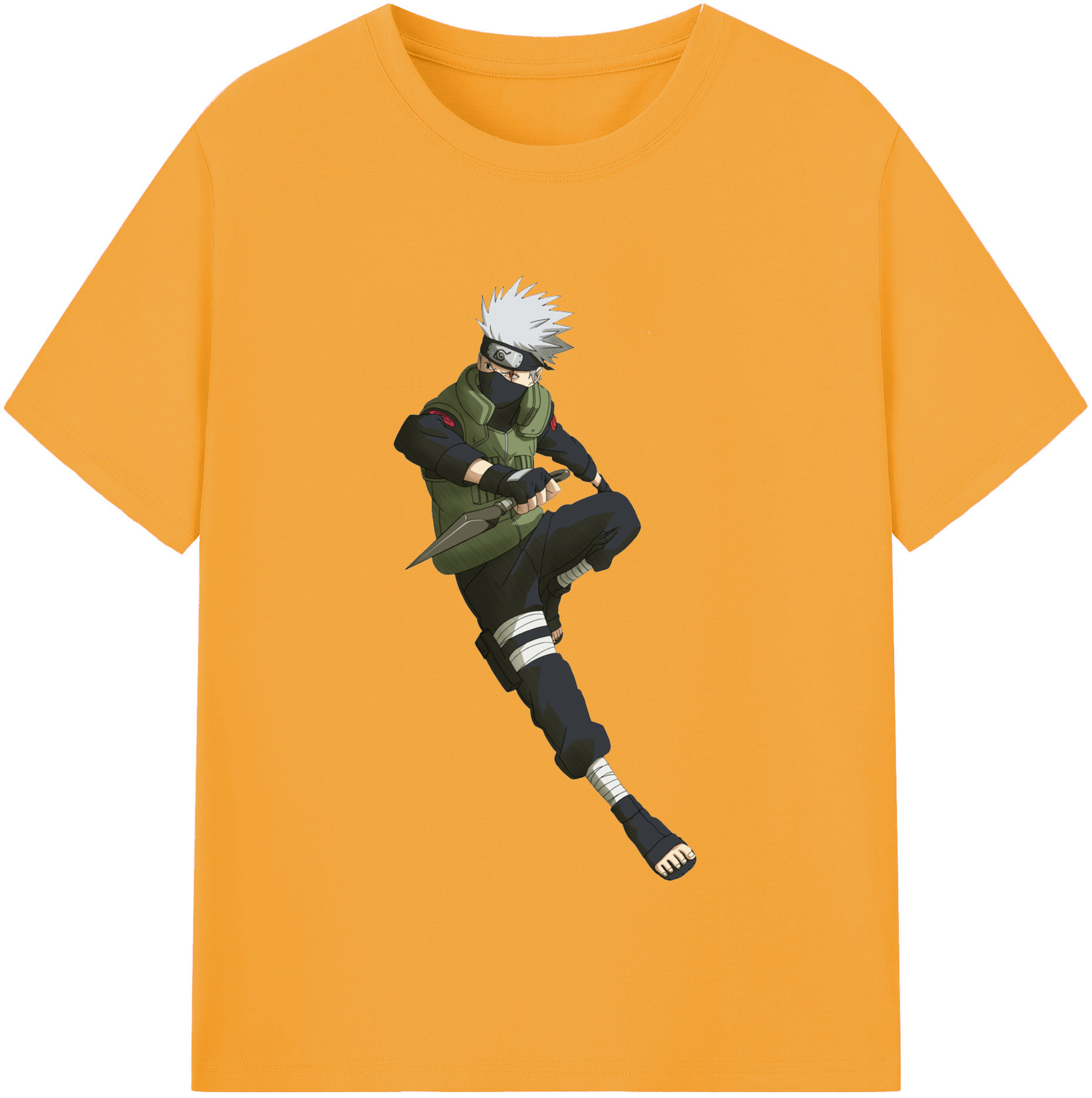 （画像用） NARUTO -ナルト- はたけ カカシ Hatake Kakashi 綿100％半袖Tシャツ（フロントプリント）