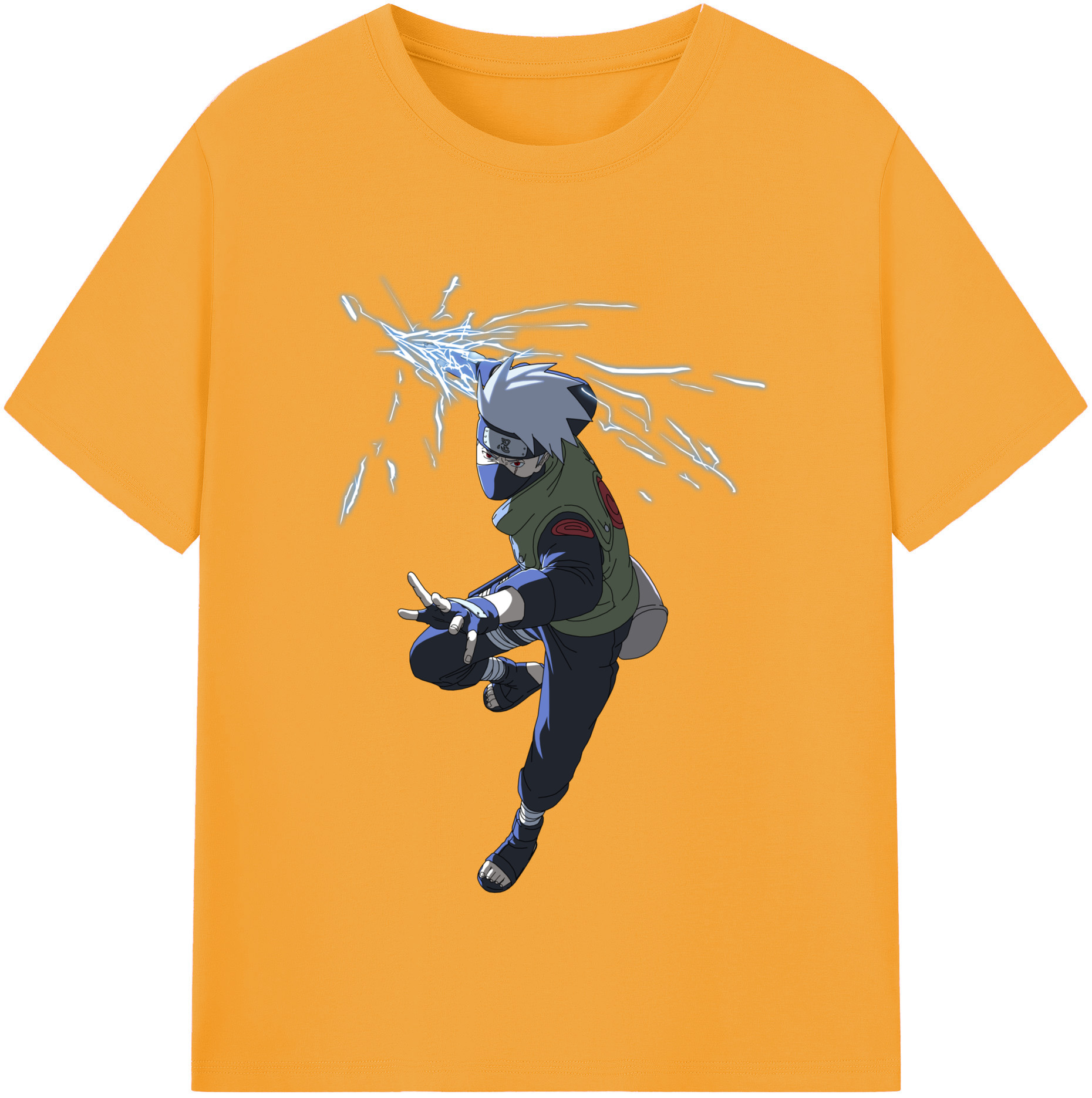 （画像用） NARUTO -ナルト- はたけ カカシ Hatake Kakashi 綿100％半袖Tシャツ（フロントプリント）