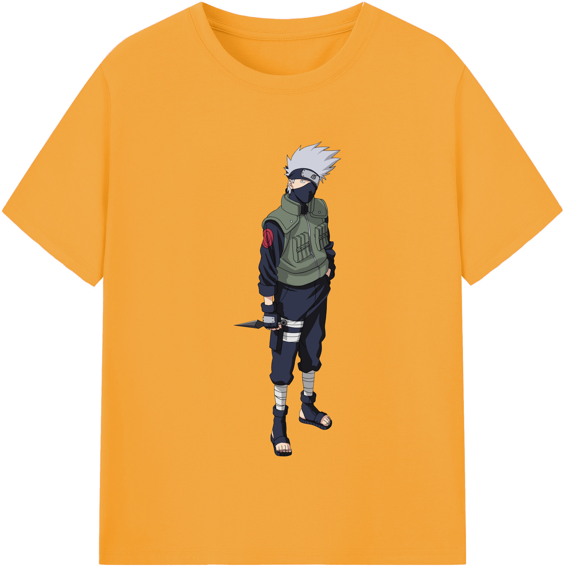 （画像用） NARUTO -ナルト- はたけ カカシ Hatake Kakashi 綿100％半袖Tシャツ（フロントプリント）