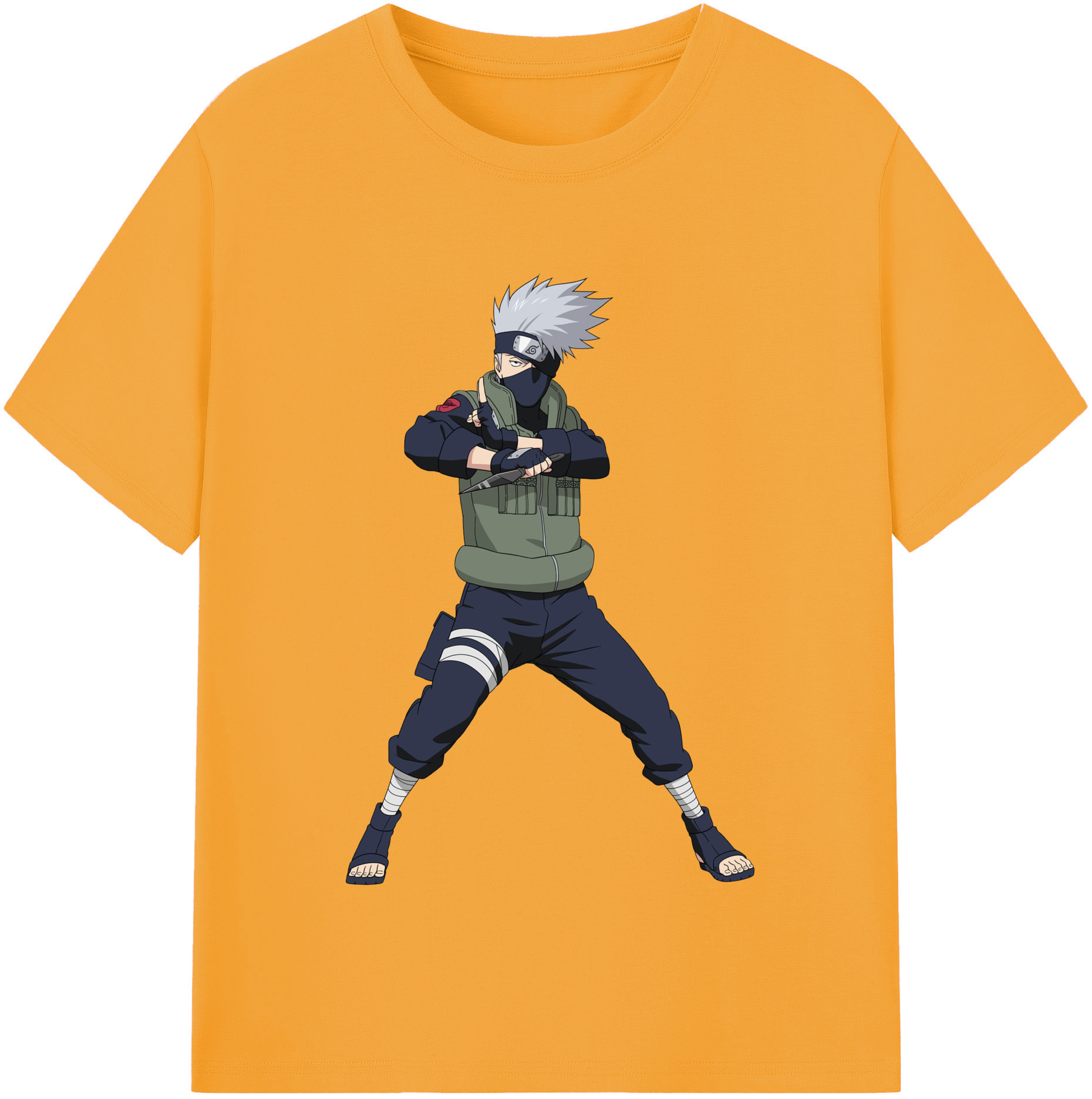 NARUTO -ナルト- はたけ カカシ Hatake Kakashi 綿100％半袖Tシャツ（フロントプリント）