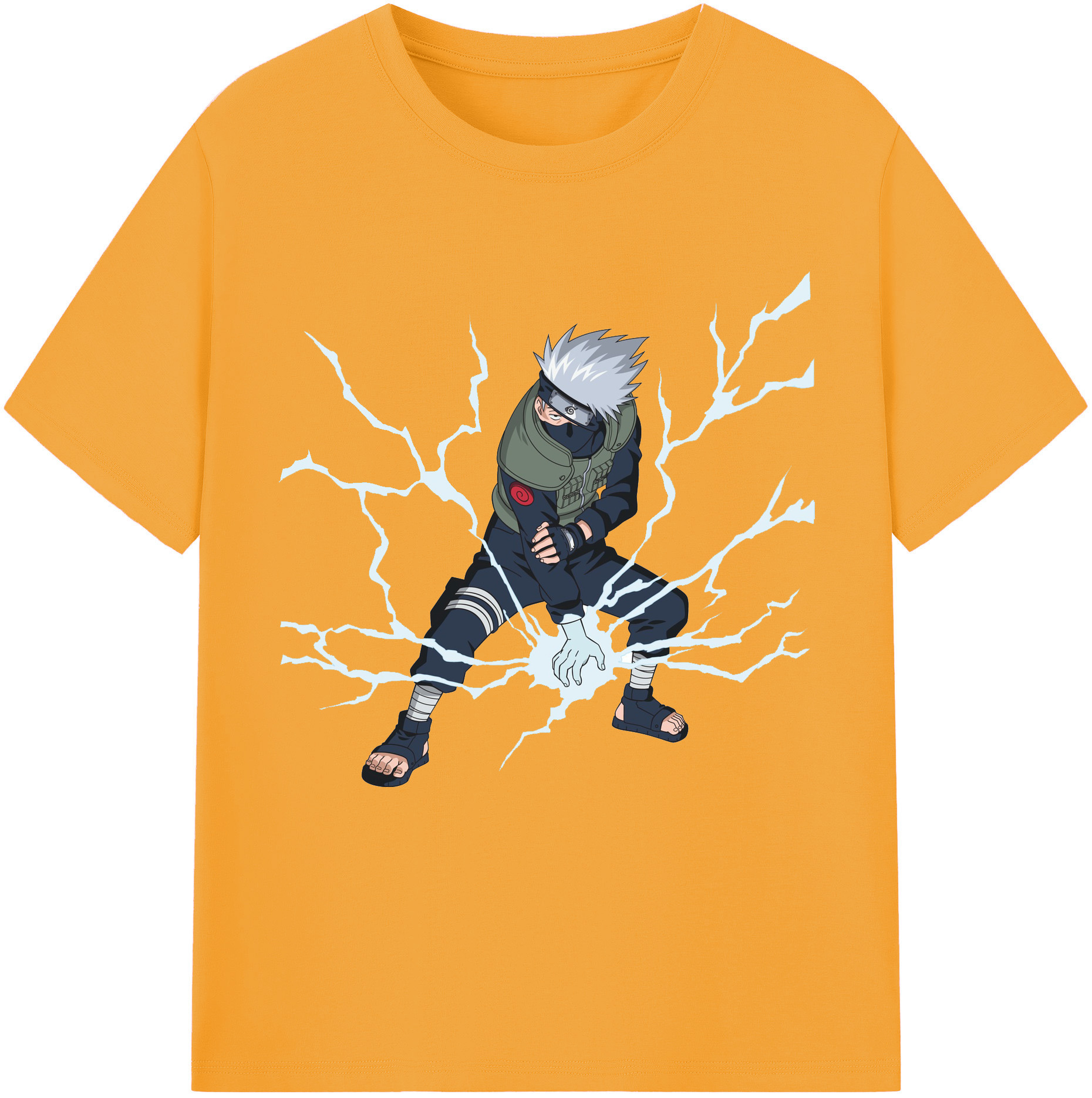 NARUTO -ナルト- はたけ カカシ Hatake Kakashi 綿100％半袖Tシャツ（フロントプリント）