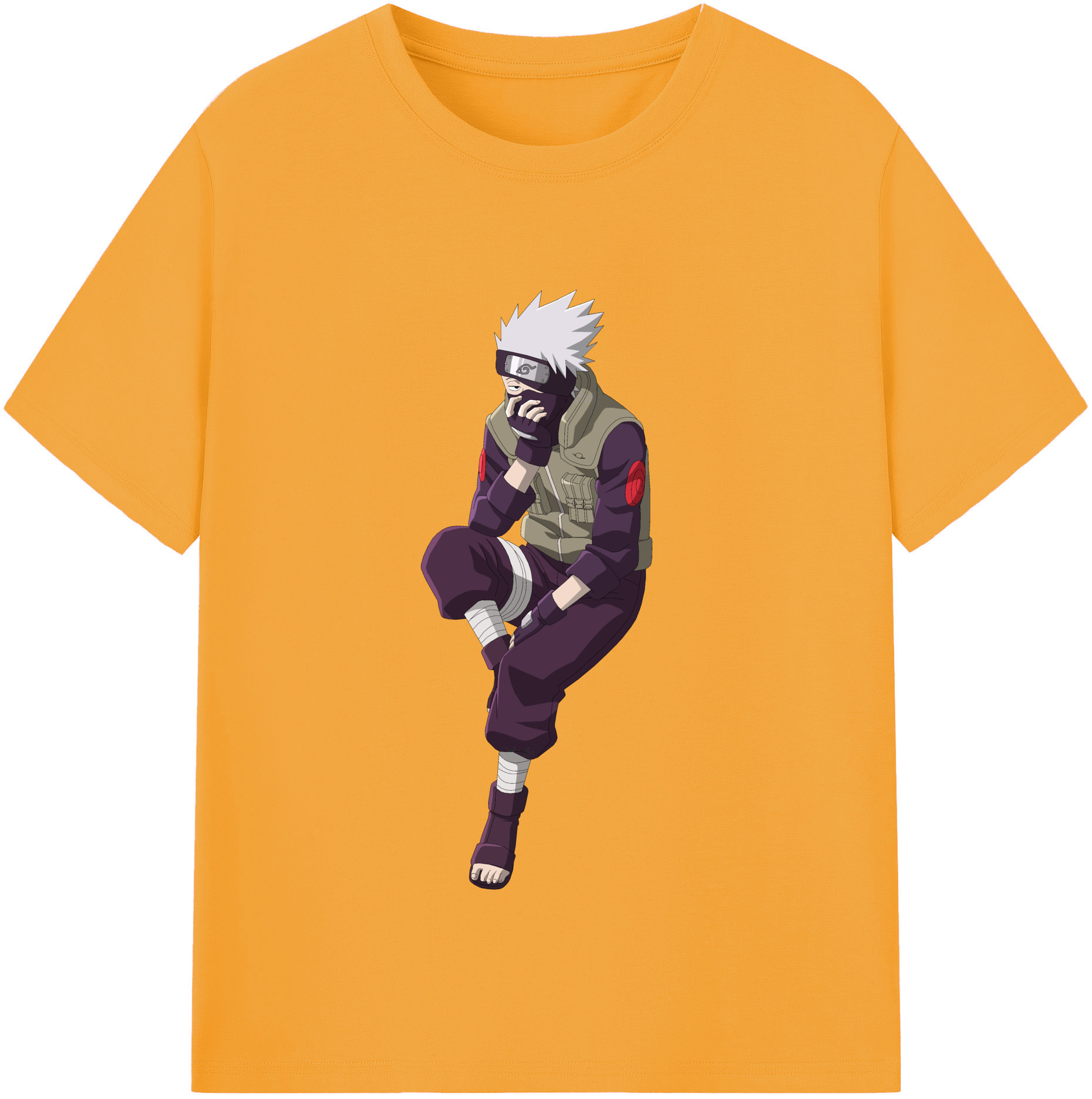 （画像用） NARUTO -ナルト- はたけ カカシ Hatake Kakashi 綿100％半袖Tシャツ（フロントプリント）