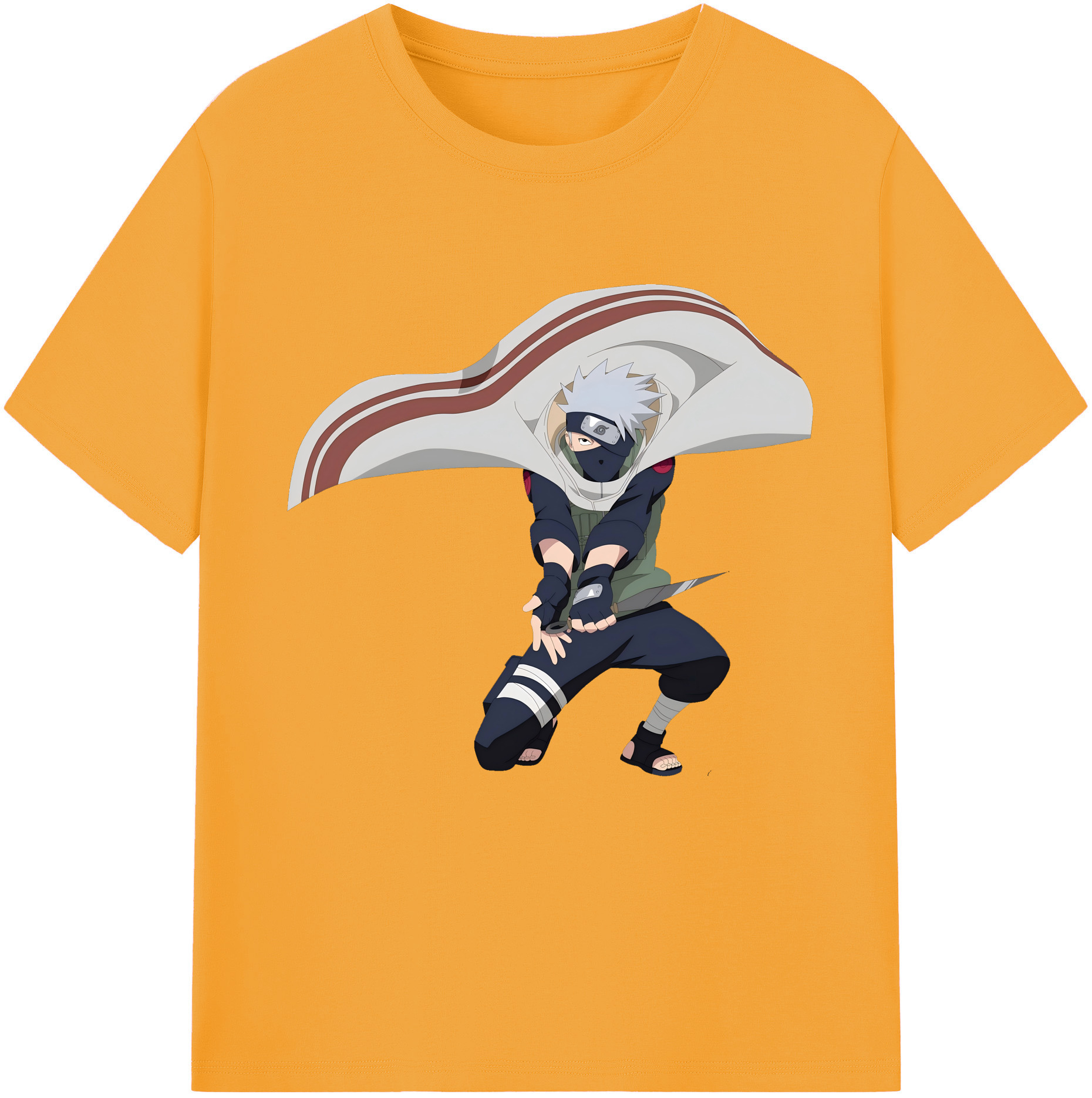 NARUTO -ナルト- はたけ カカシ Hatake Kakashi 綿100％半袖Tシャツ（フロントプリント）