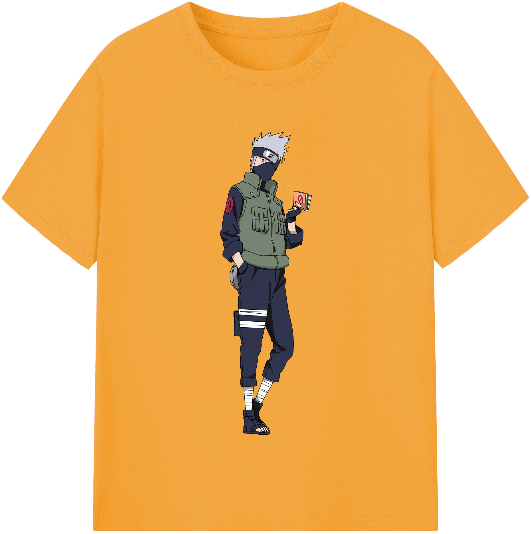 （画像用） NARUTO -ナルト- はたけ カカシ Hatake Kakashi 綿100％半袖Tシャツ（フロントプリント）