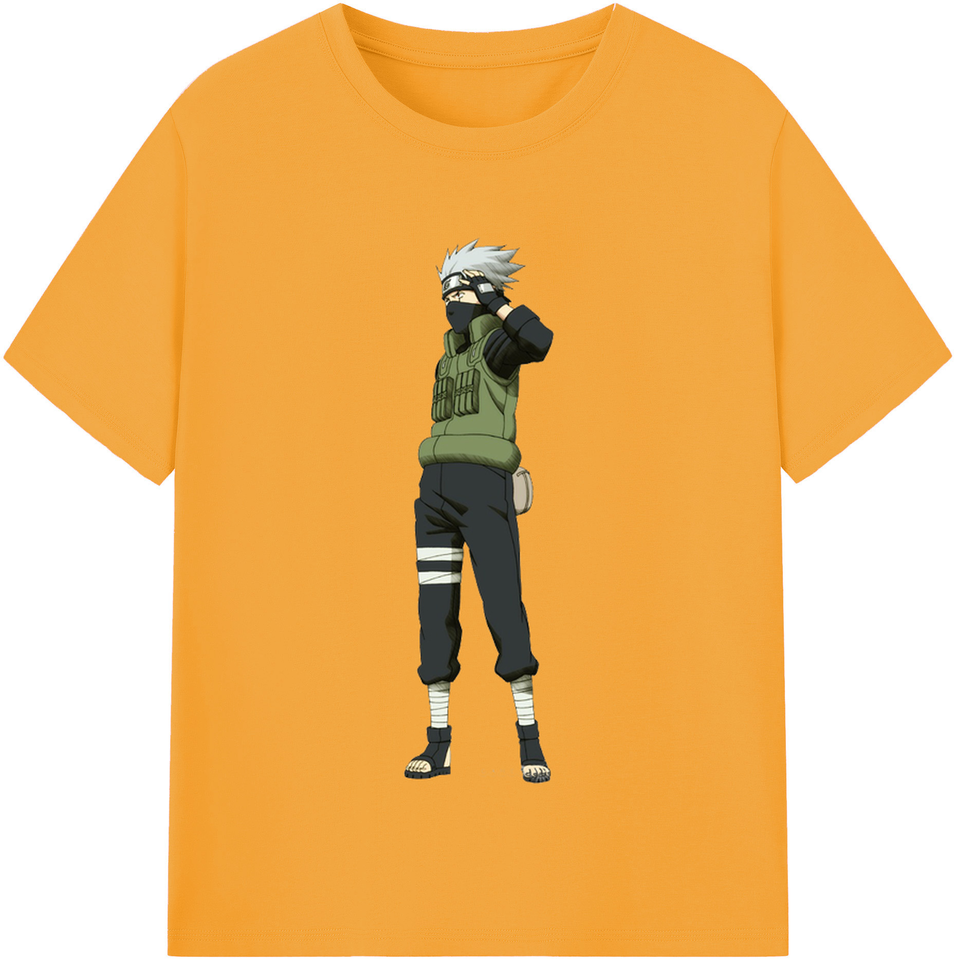 NARUTO -ナルト- はたけ カカシ Hatake Kakashi 綿100％半袖Tシャツ（フロントプリント）