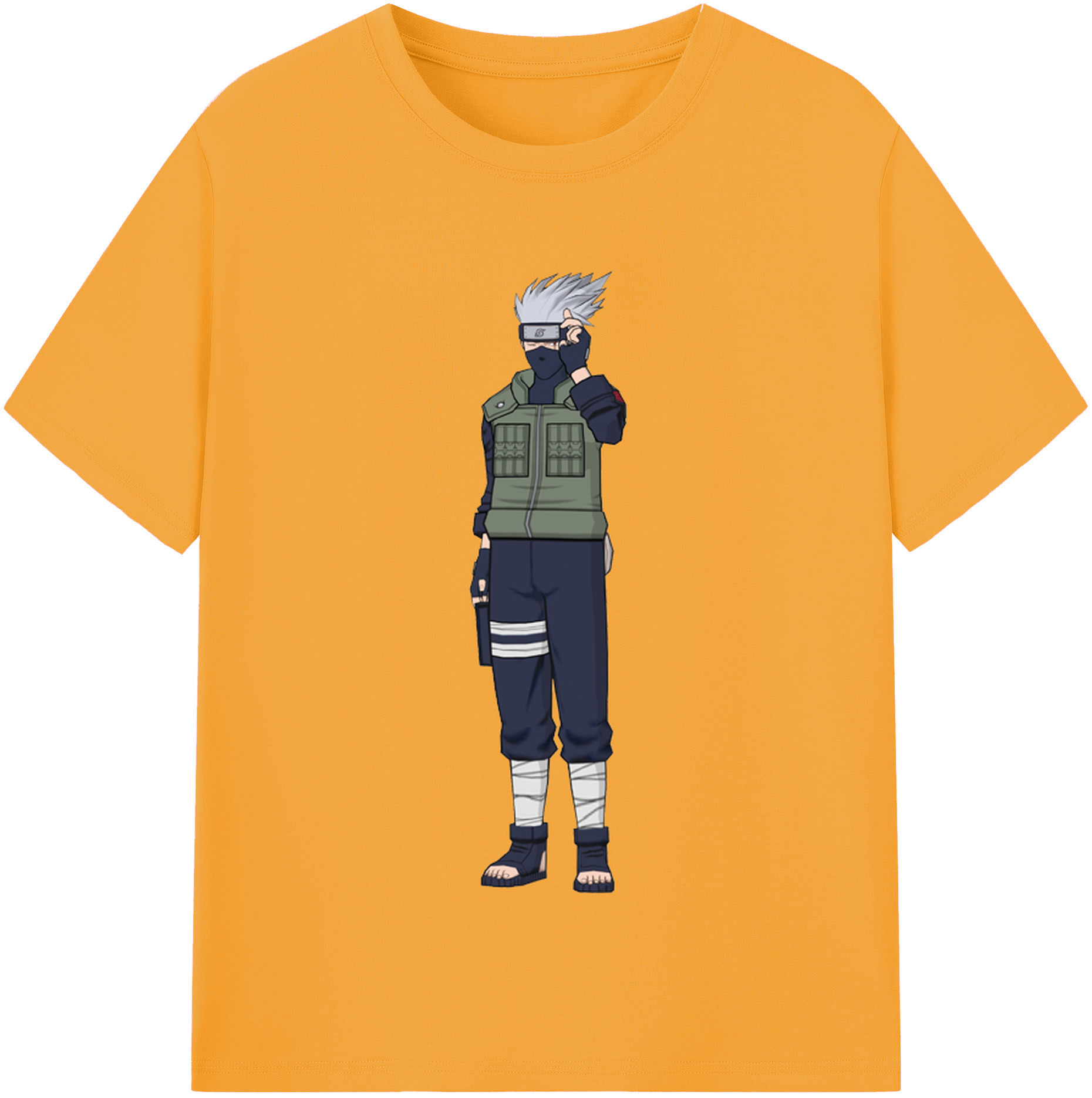 （画像用） NARUTO -ナルト- はたけ カカシ Hatake Kakashi 綿100％半袖Tシャツ（フロントプリント）